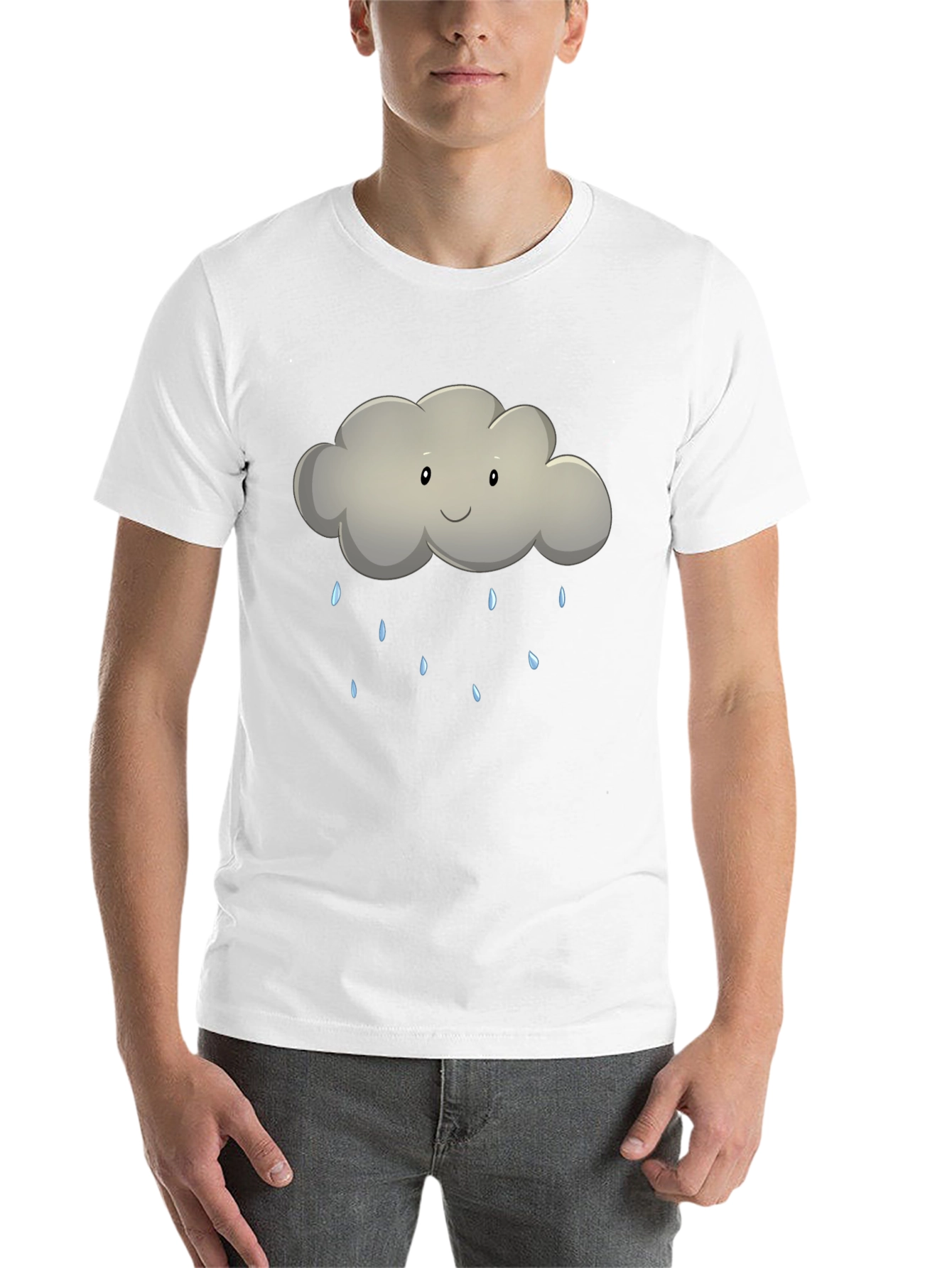 Black Rain Cloud Graphic Tee - Soft Cotton Comfort view 14
