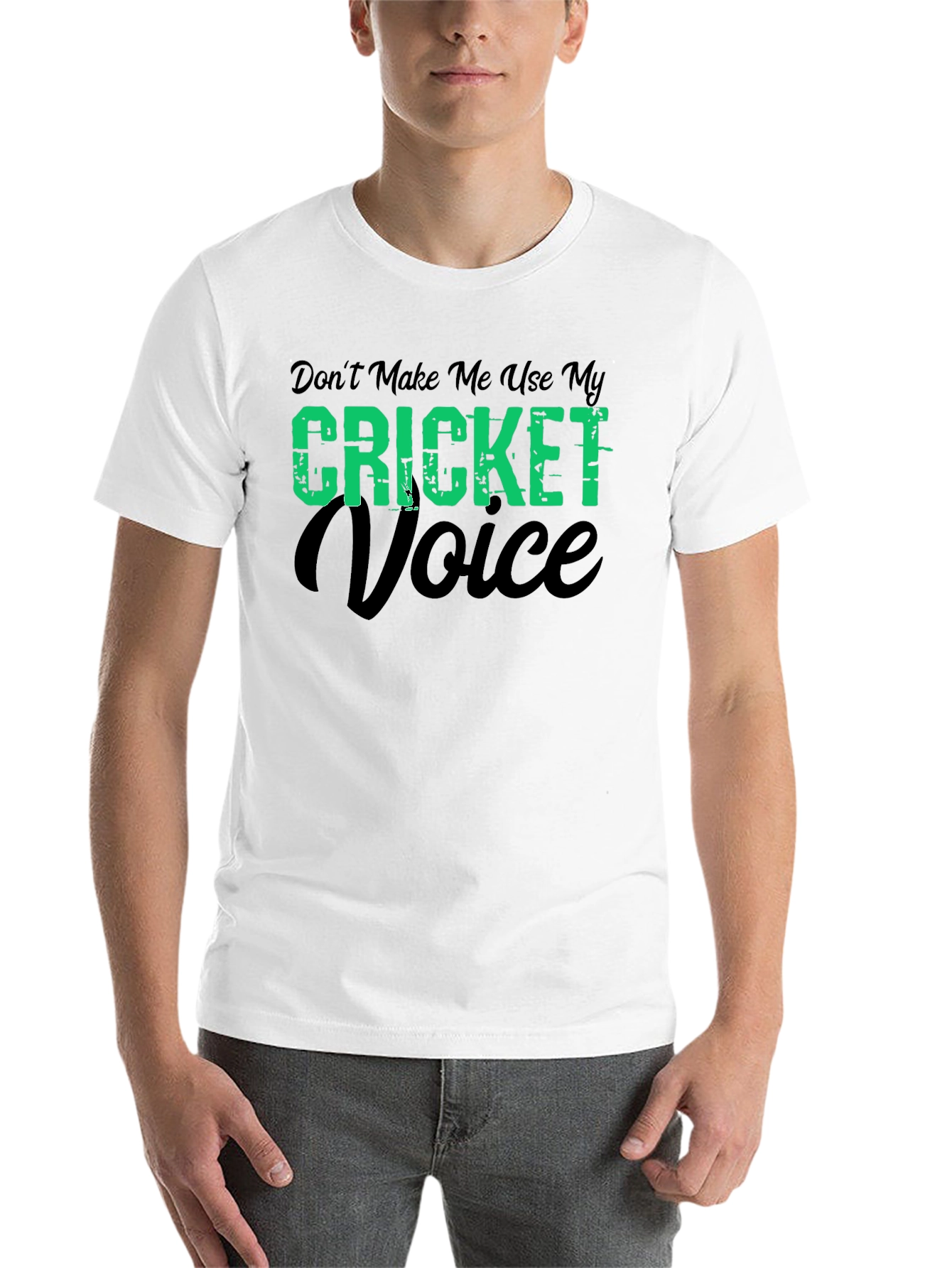 Black Cricket Voice T-Shirt - Funny Cricket Fan Tee view 14