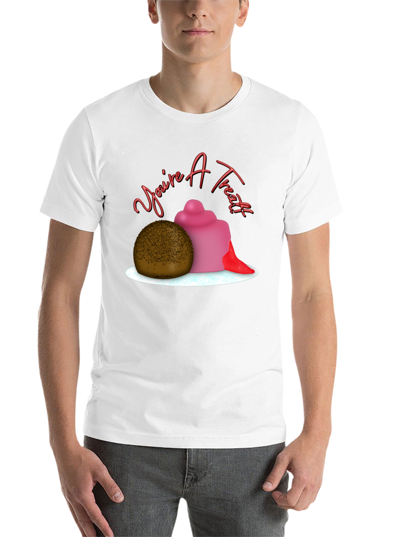 Black You're A Treat Dessert T-Shirt view 14