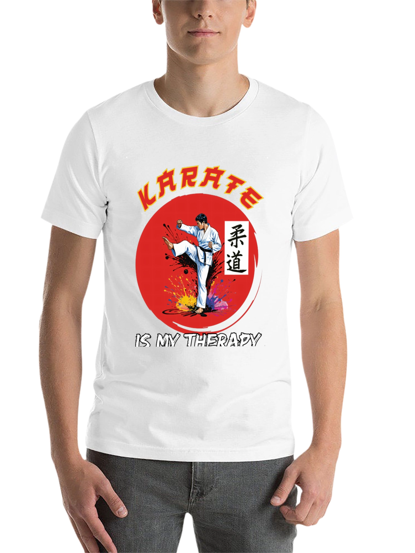 Black Karate is My Therapy Black T-Shirt view 14
