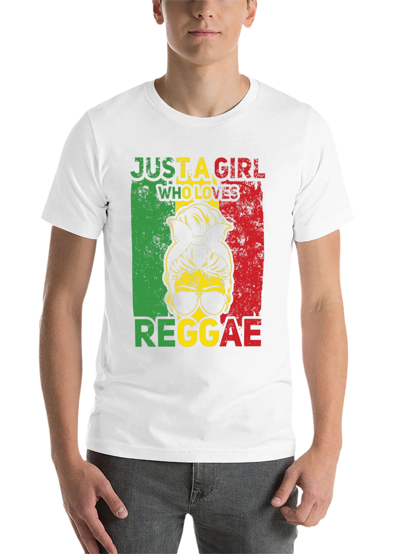 Black Reggae Girl Graphic Tee - Rastafarian Style view 14
