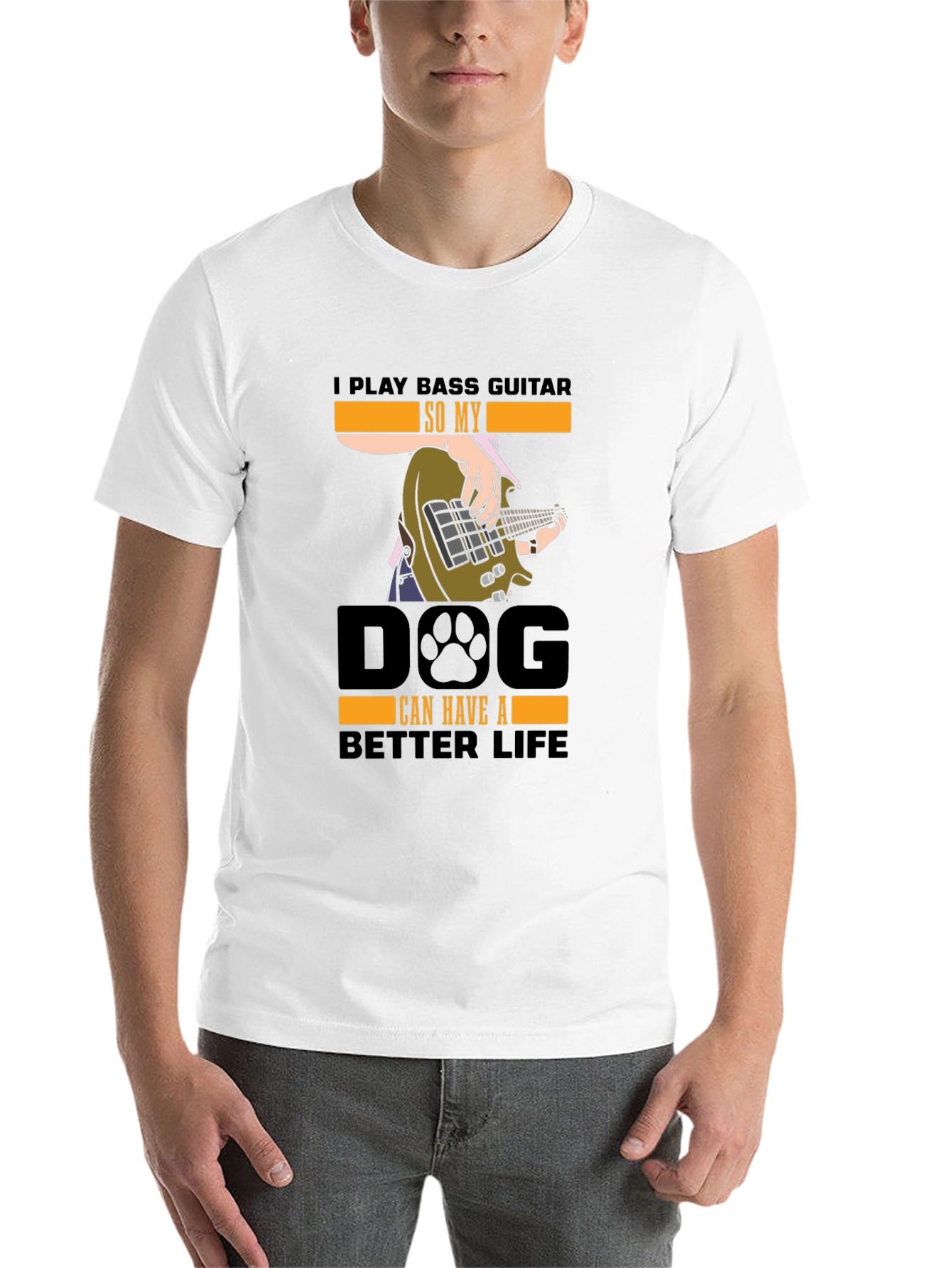 Black Bass Guitar Dog Lover T-Shirt view 14