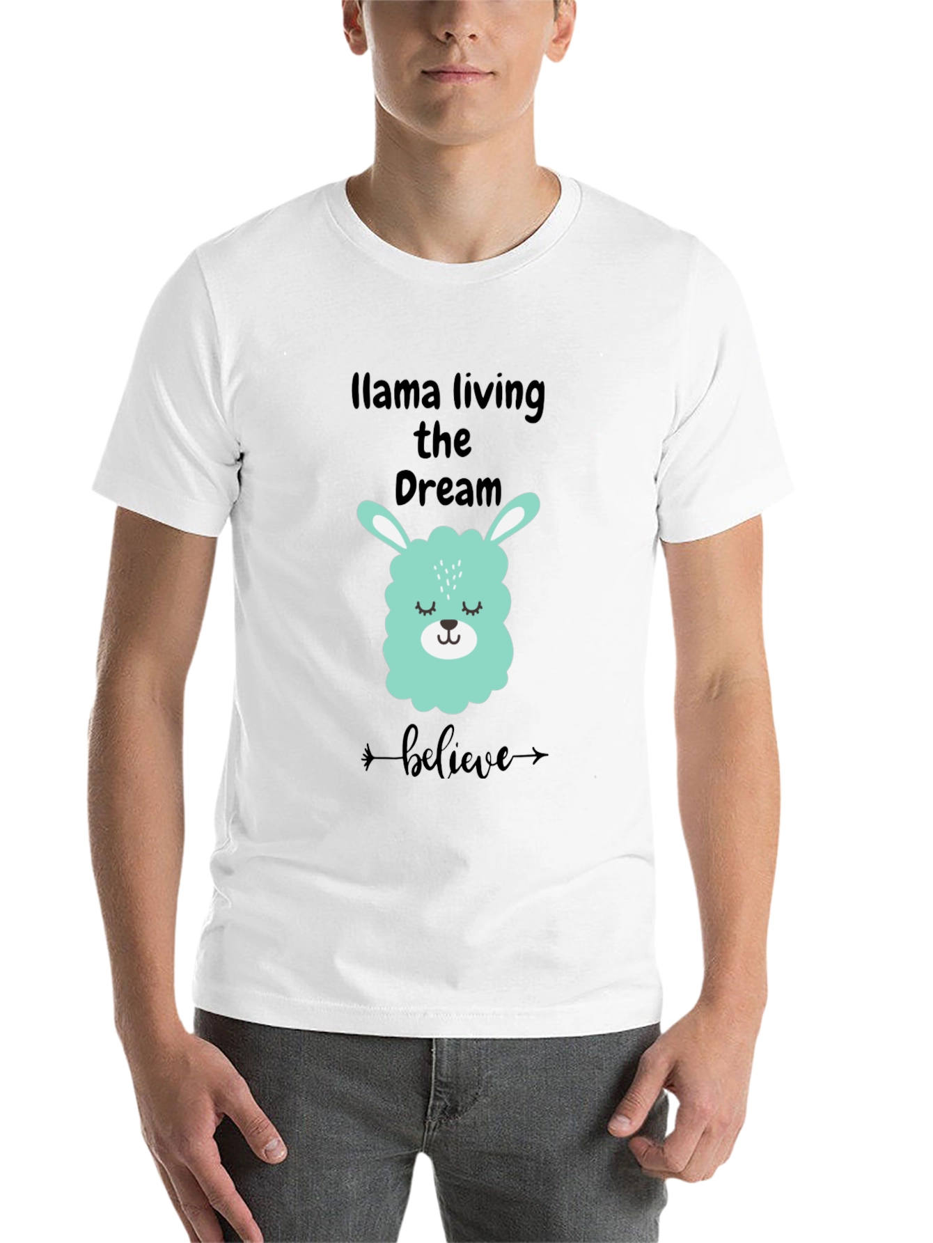 Black Llama Living the Dream Black Graphic Tee view 14