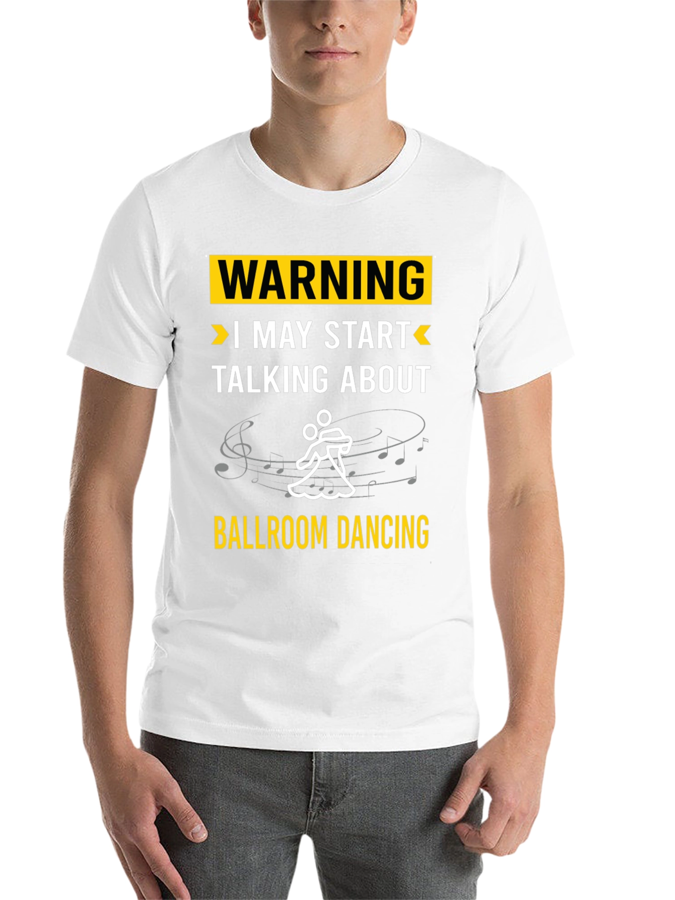 Black Ballroom Dancing Warning T-Shirt view 14
