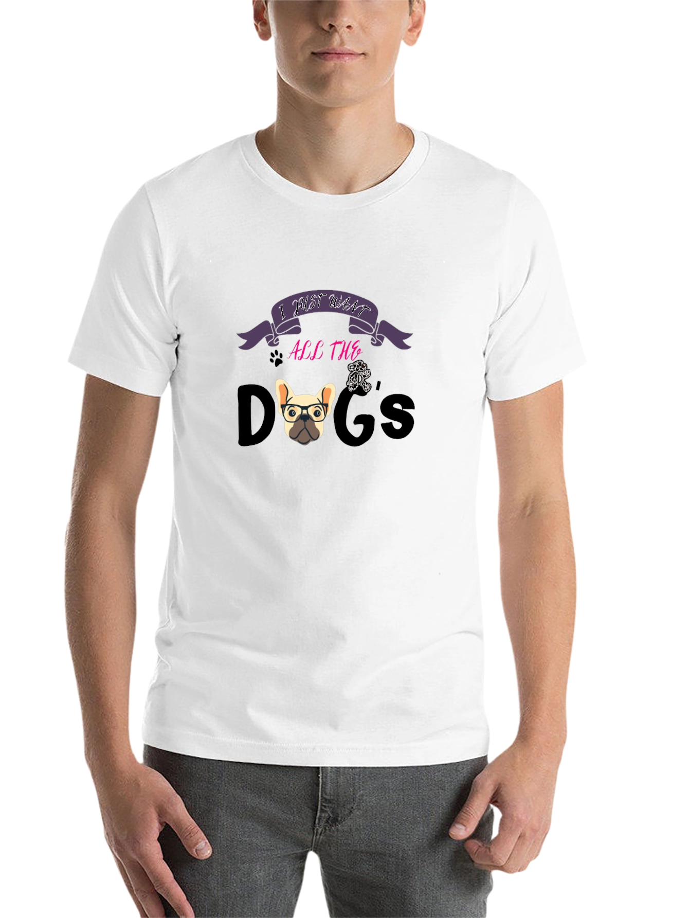 Black I Just Want All The Dogs Graphic T-Shirt view 14