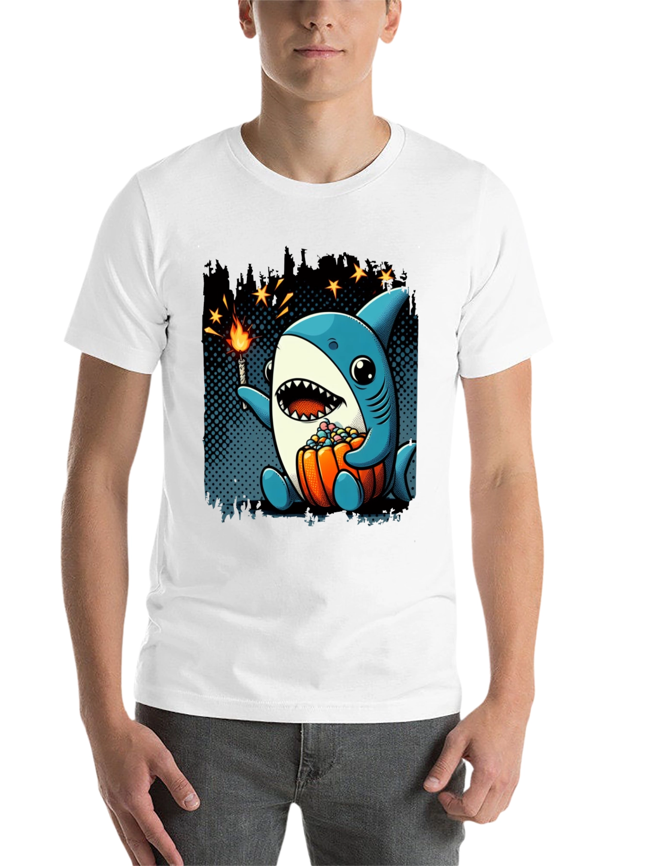 Black Shark Halloween T-Shirt view 14