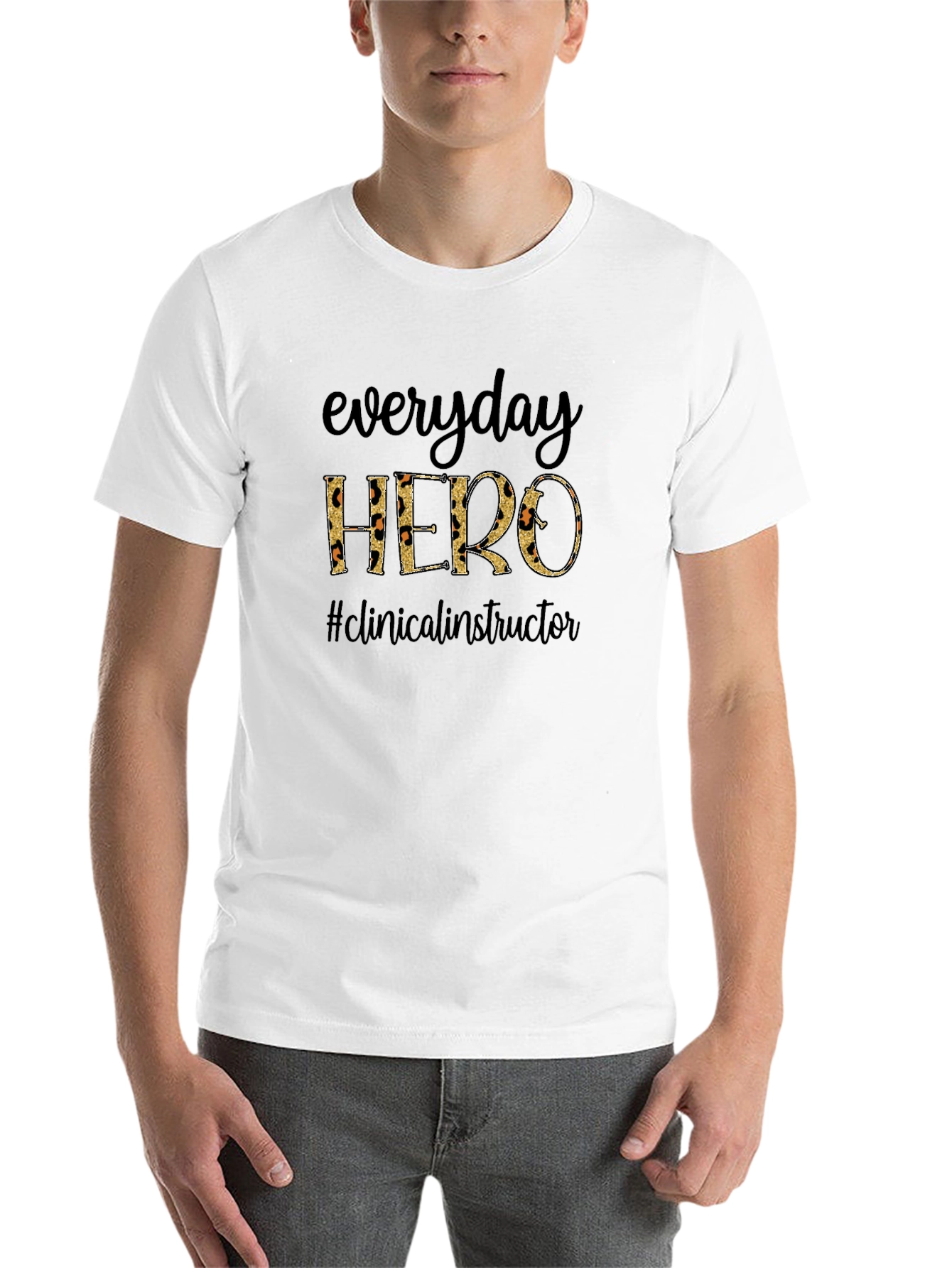 Black Everyday Hero Clinical Instructor Graphic T-Shirt view 14