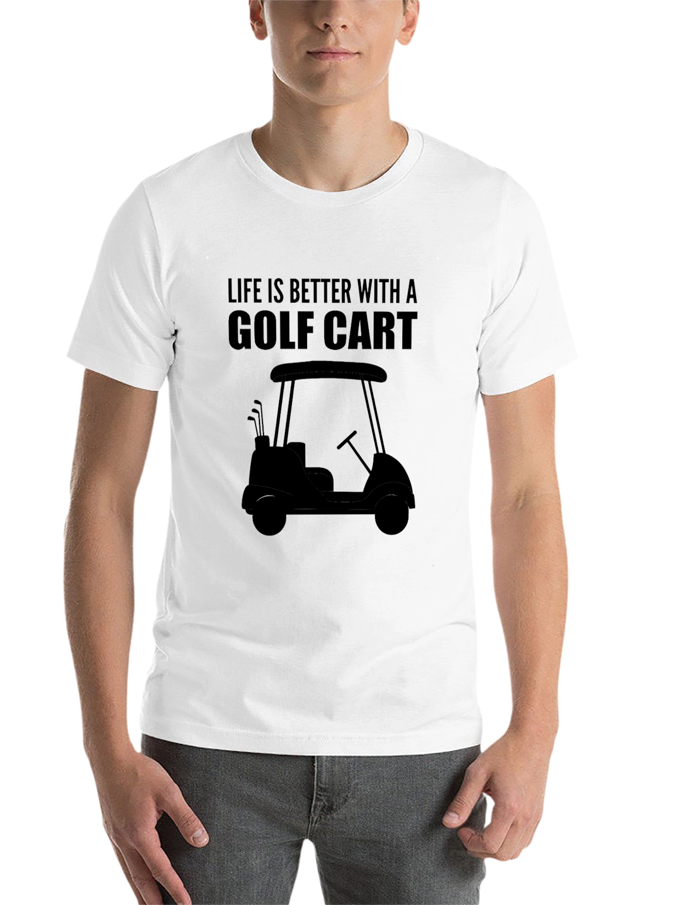 Black Life is Better with a Golf Cart T-Shirt view 14