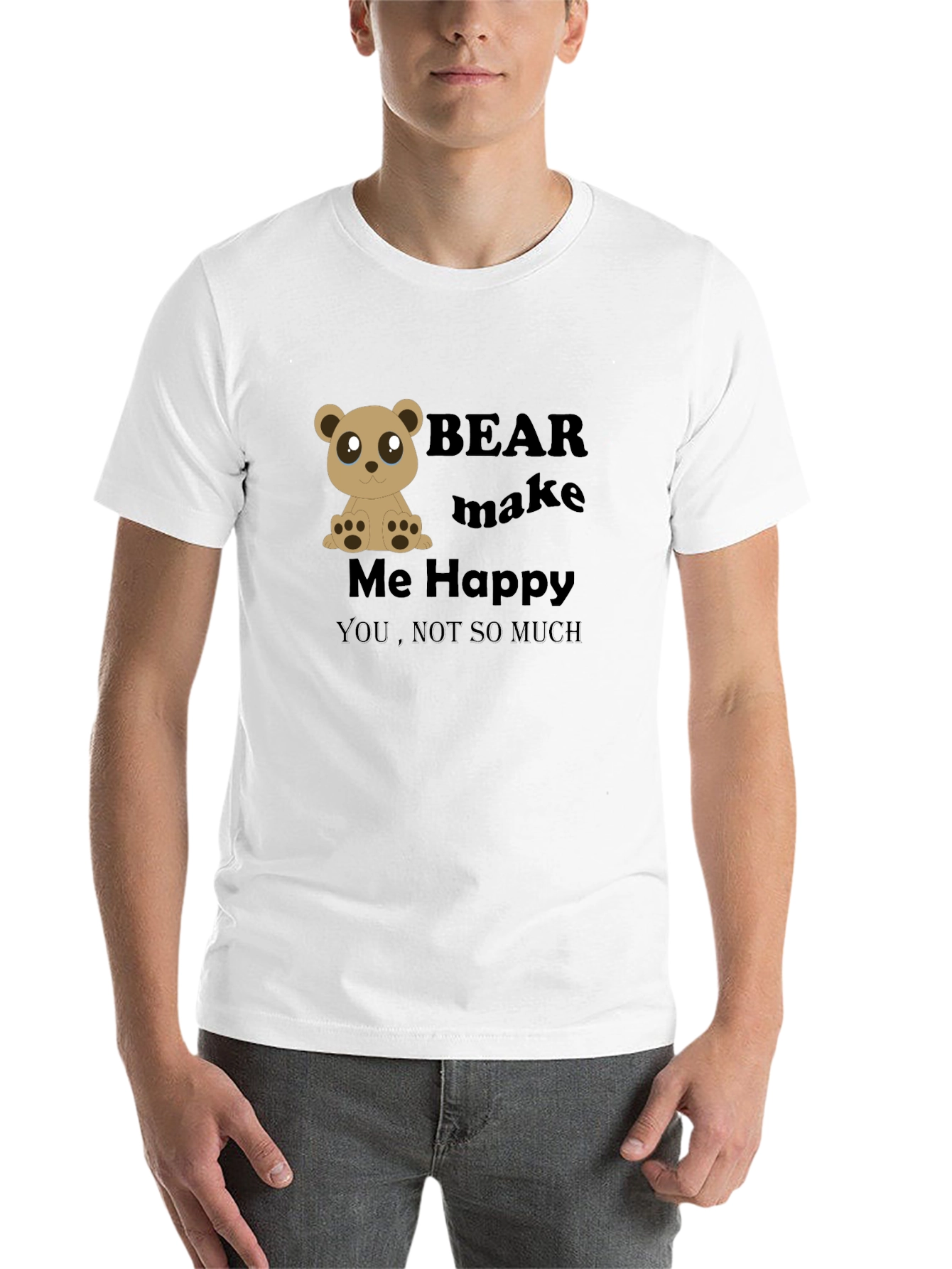 Black Bear Make Me Happy Black Graphic Tee view 14