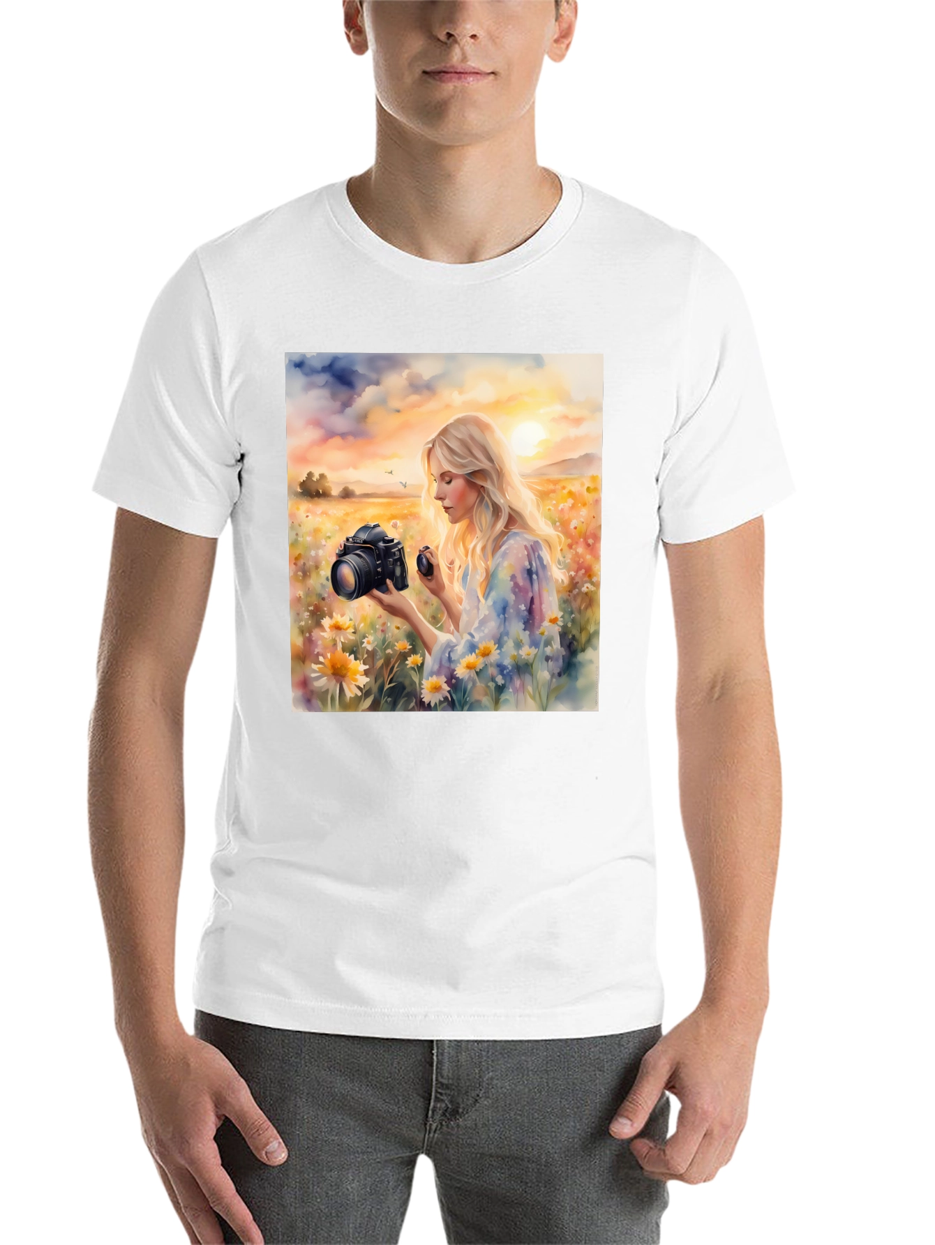Black Woman Photographer Art Print Black T-Shirt view 14