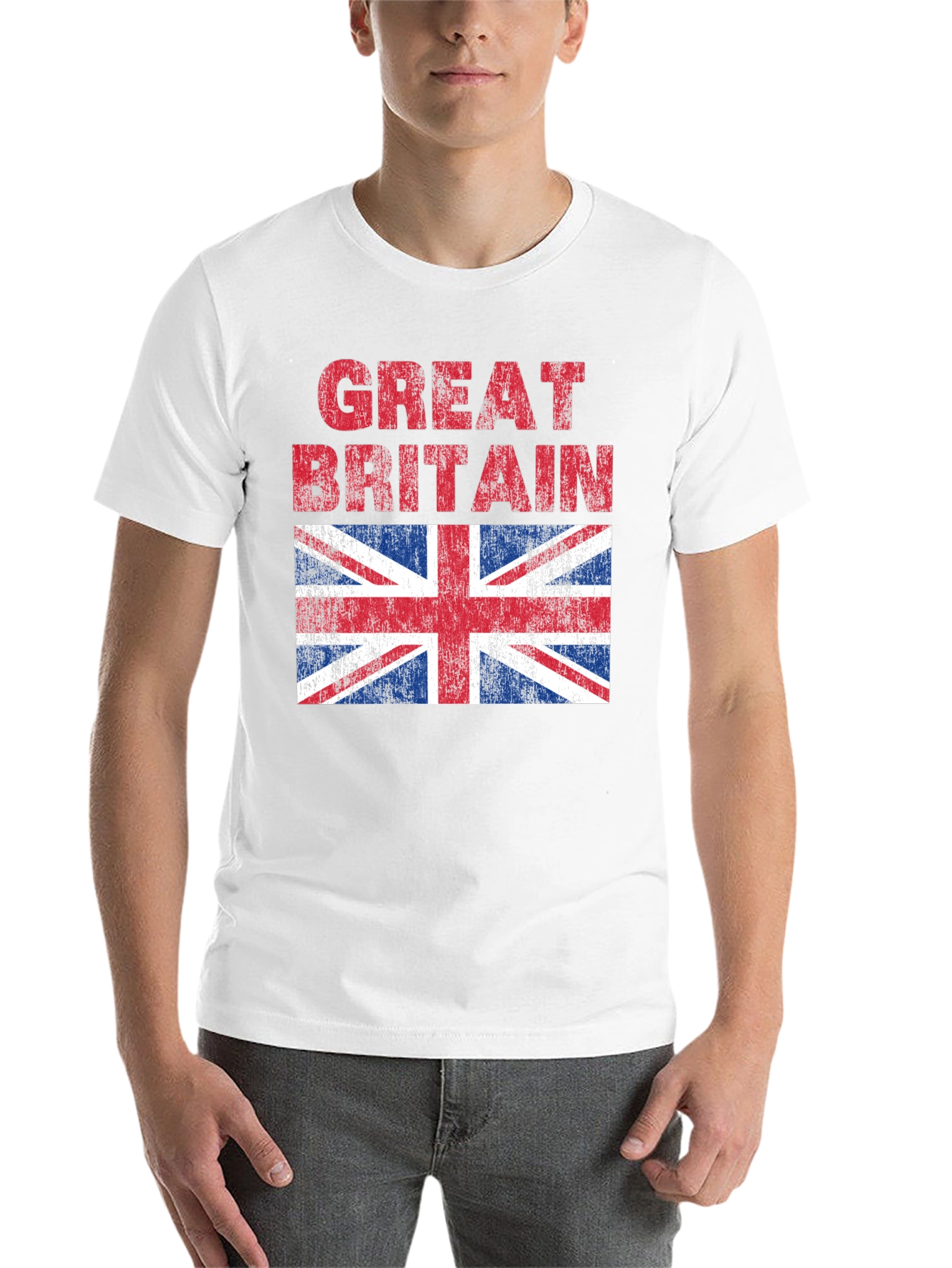 Black Great Britain Flag Graphic T-Shirt view 14