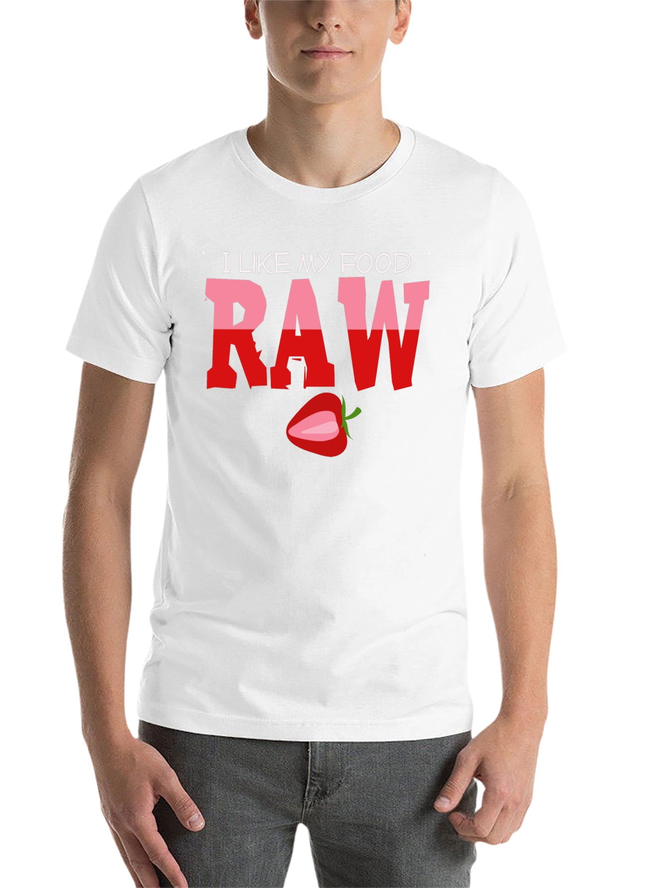 Black I Like My Food Raw T-Shirt view 14