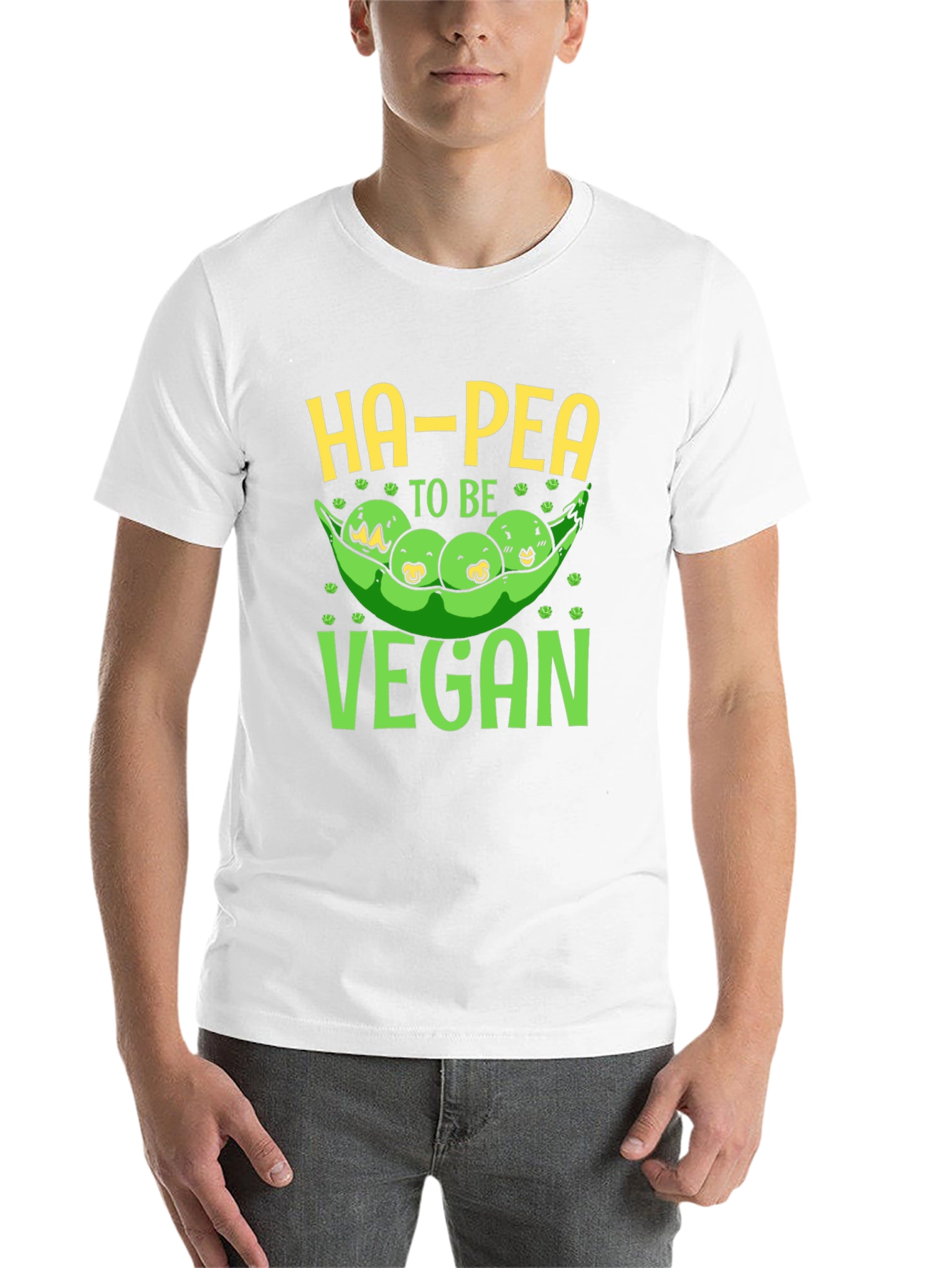 Black Ha-Pea To Be Vegan Graphic T-Shirt view 14