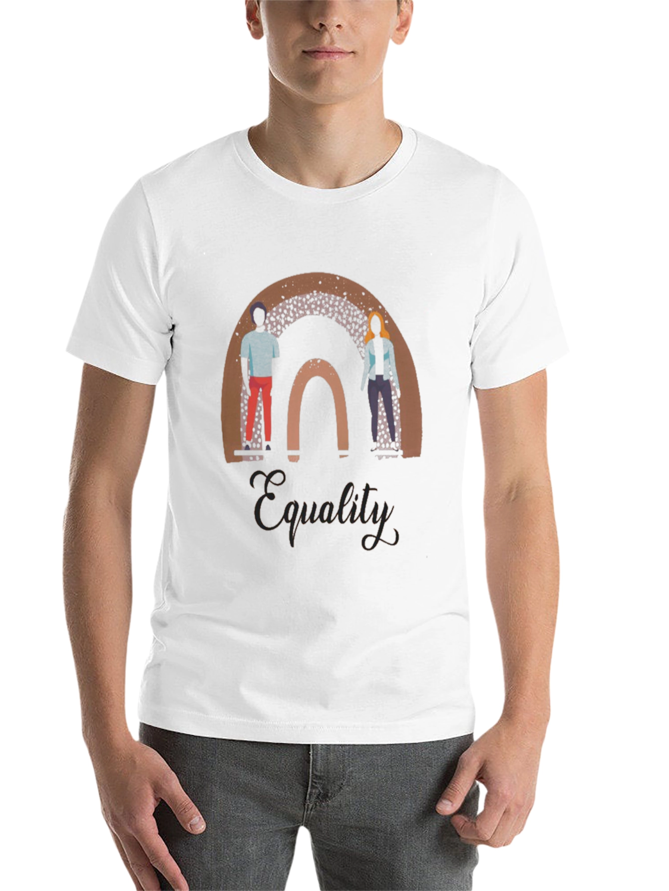Black Equality Rainbow Graphic Tee - Black view 14