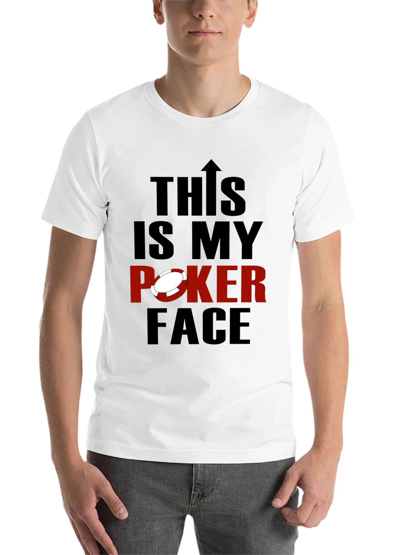 Black This is My Poker Face Graphic Tee - Black view 14