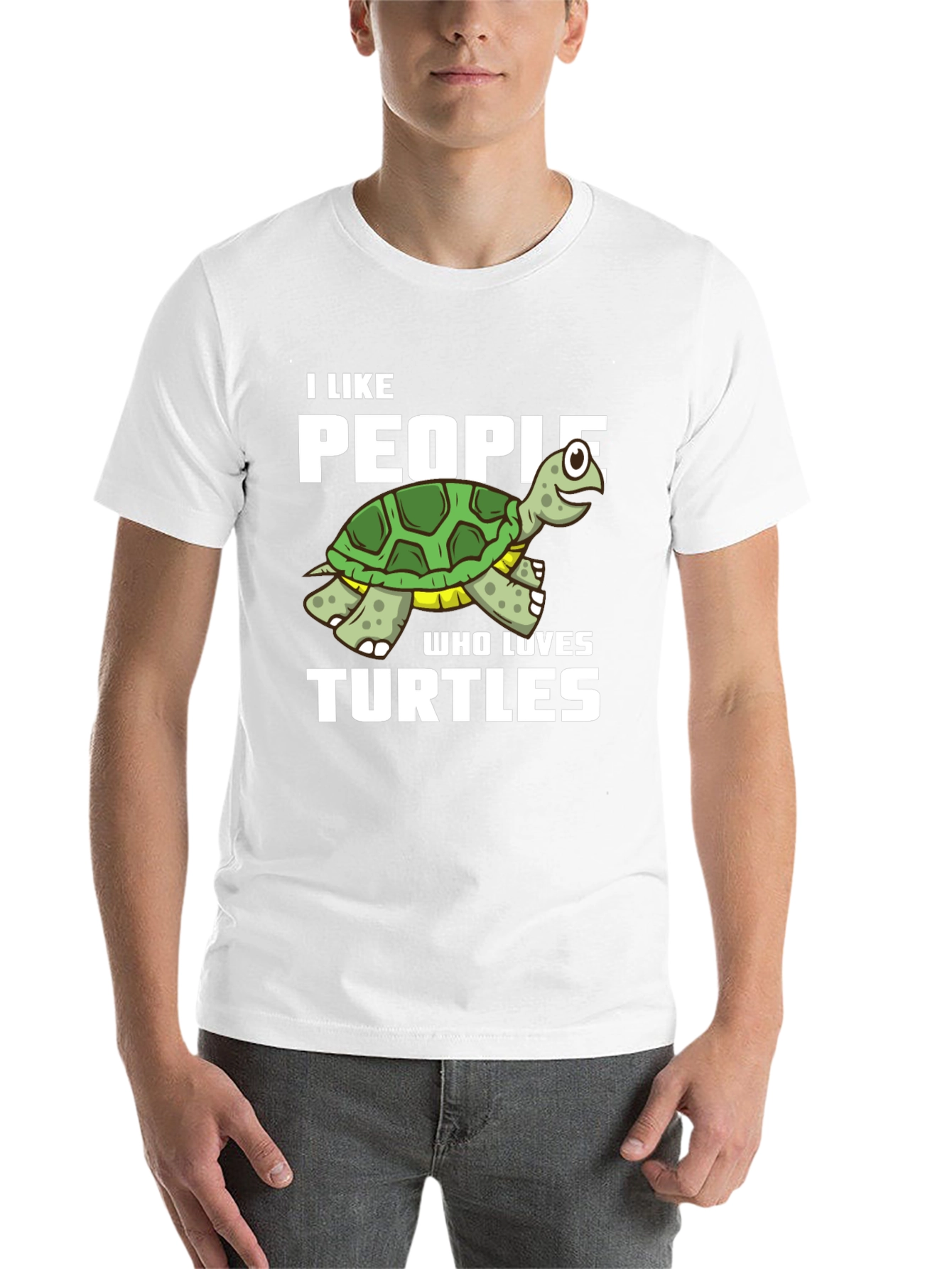 Black I Like People Who Loves Turtles Black T-Shirt view 14