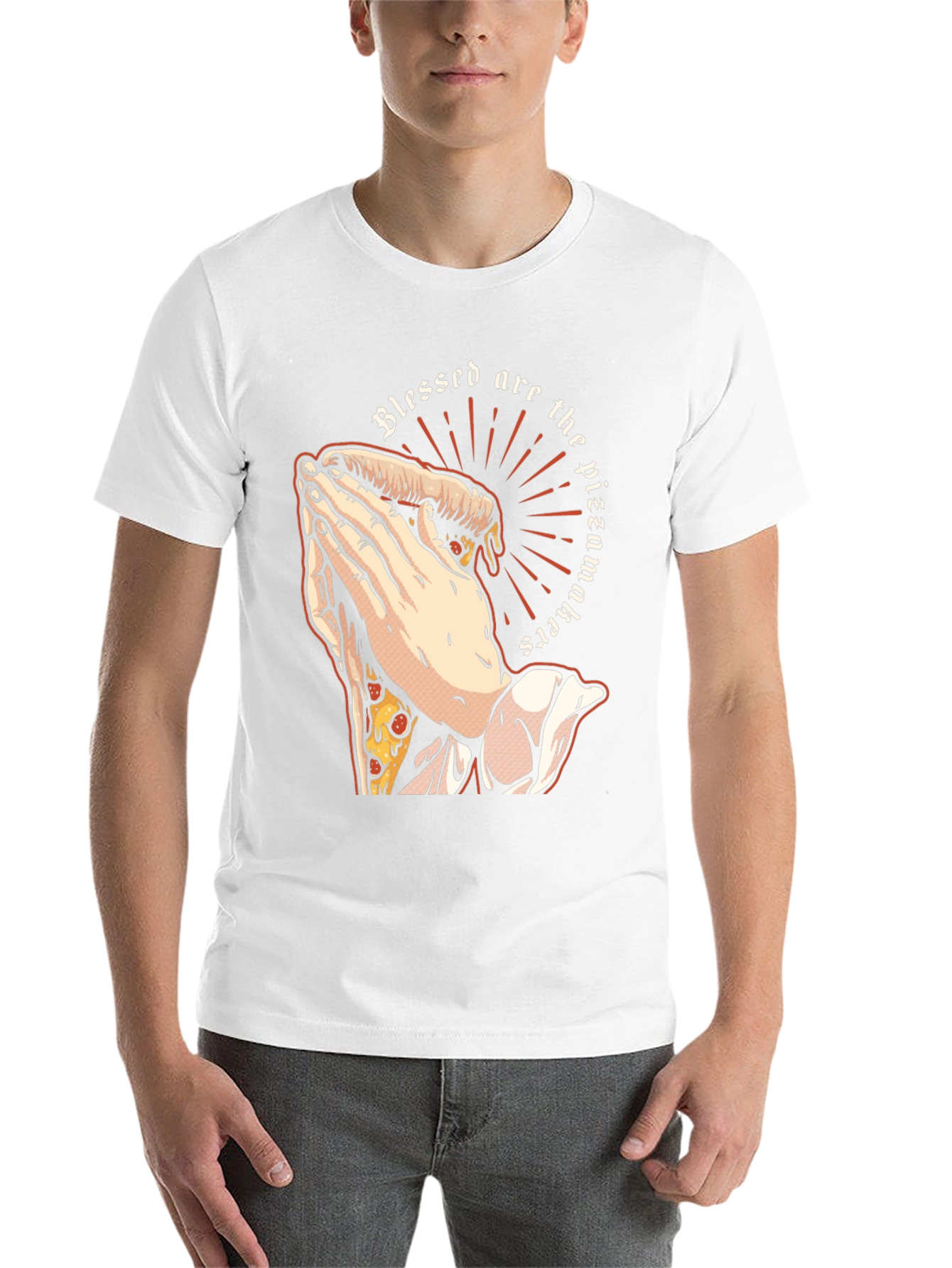 Black Blessed Pizzamakers T-Shirt - Novelty Graphic Tee view 14