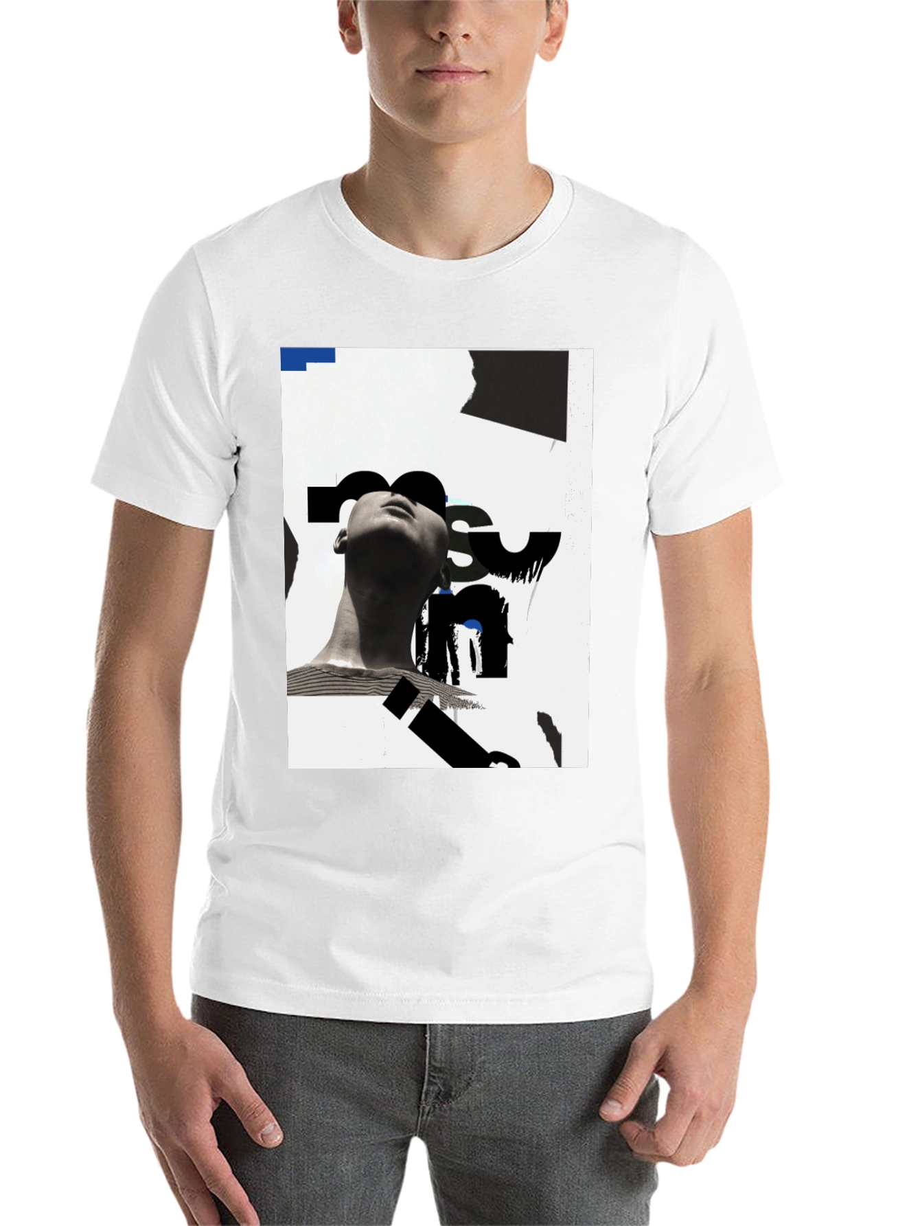 Black Modern Art Graphic Tee - Black Unisex T-Shirt view 14