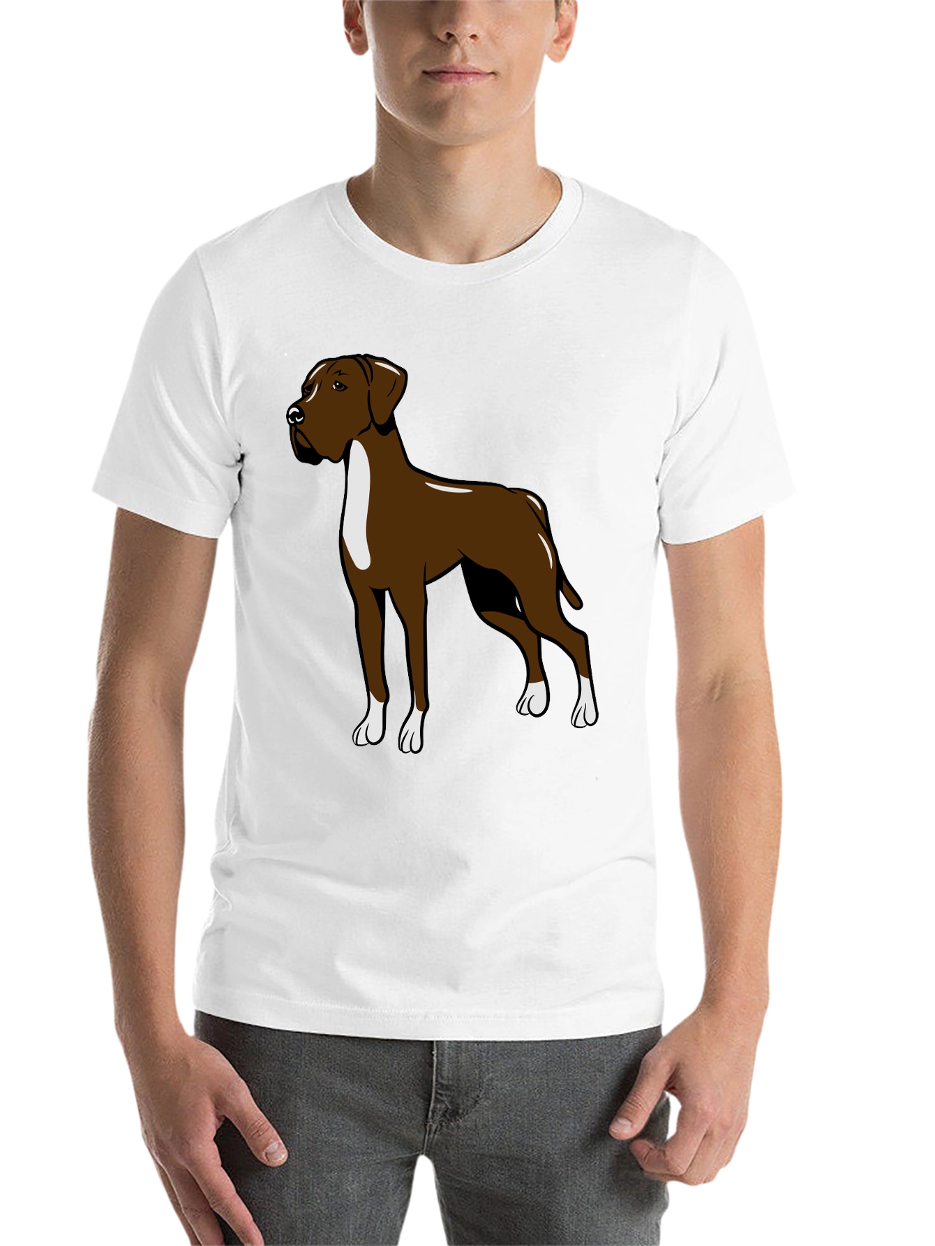 Black Boxer Dog Graphic T-Shirt - Trendy Canine Design view 14
