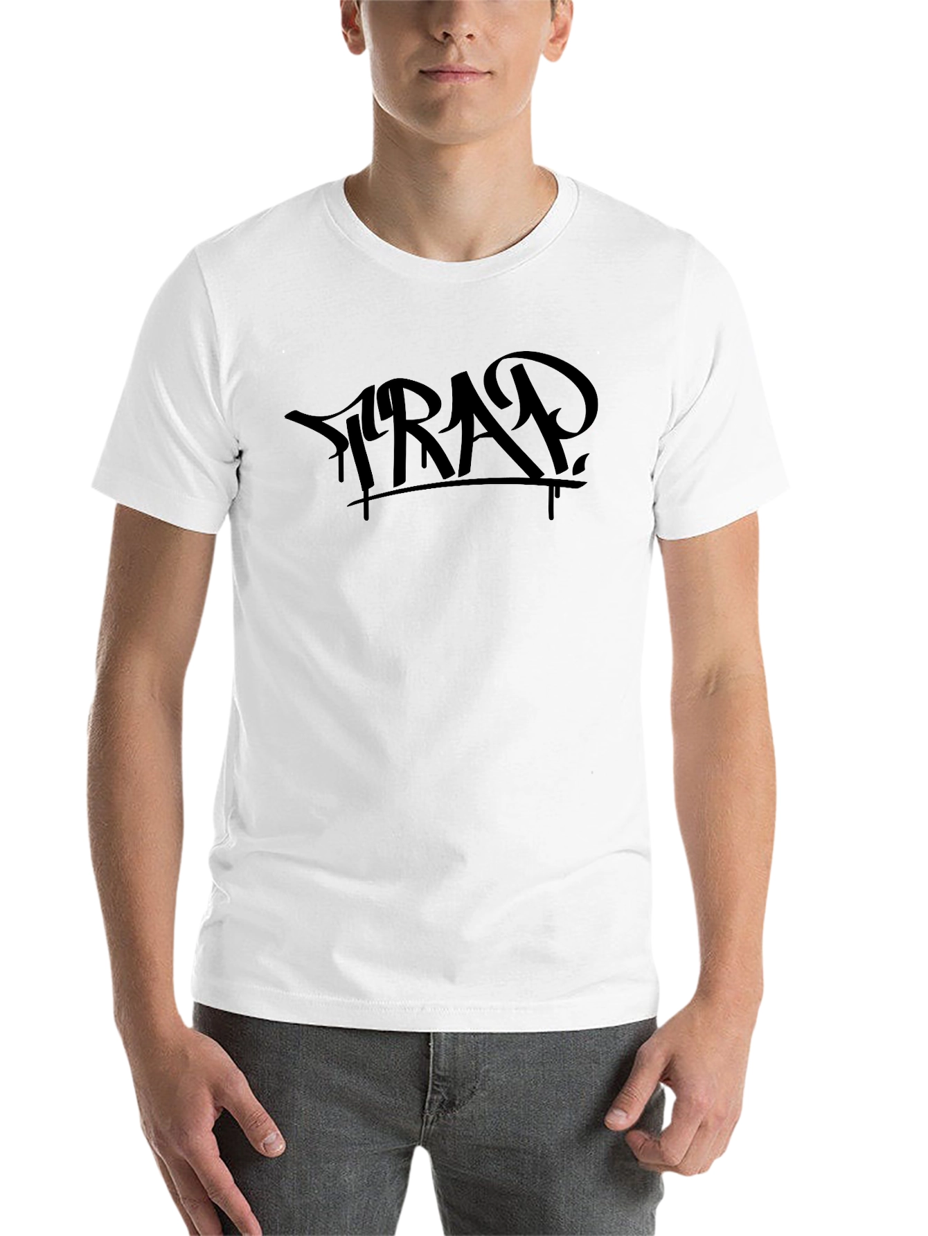 Black Black Trap Graphic Tee - Trendy Style view 14