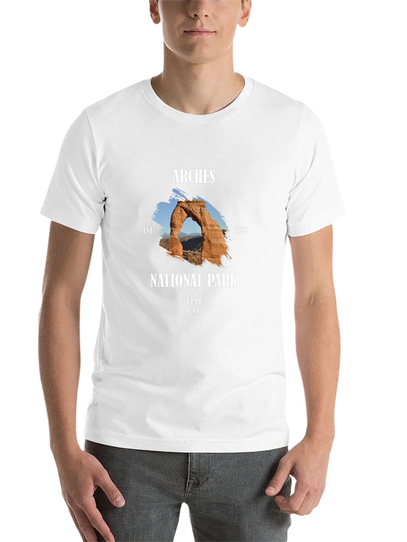 Black Arches National Park Graphic T-Shirt view 14