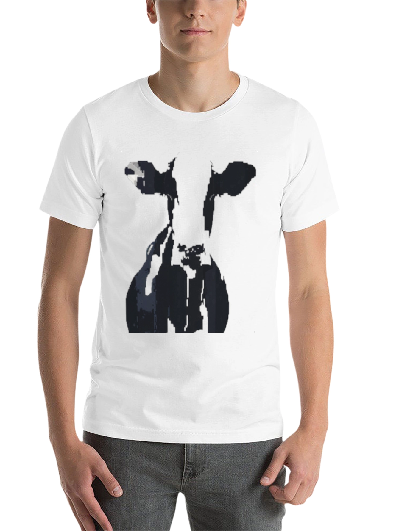 Black Cow Silhouette Black Graphic Tee view 14