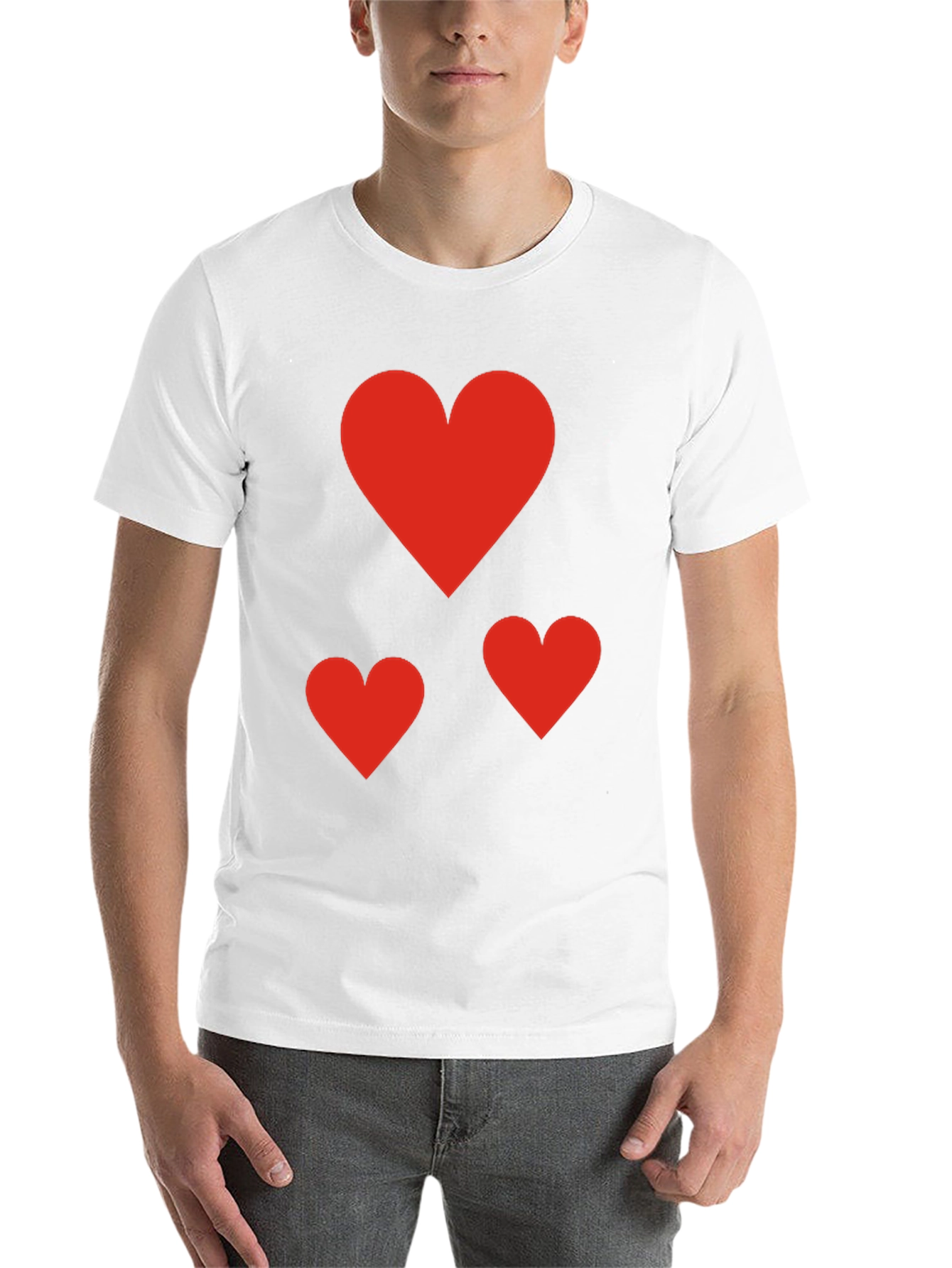 Black Heart Patterned Black T-Shirt view 14