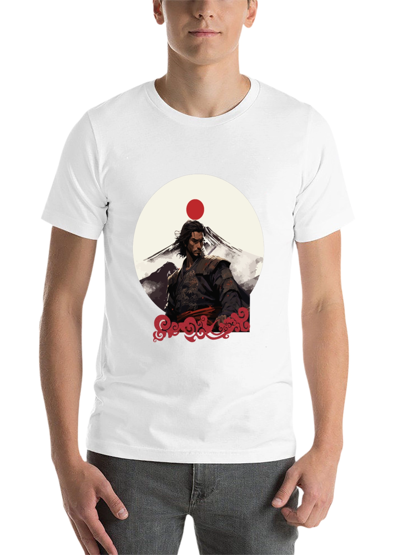Black Samurai Sunset Graphic Tee - Black view 14