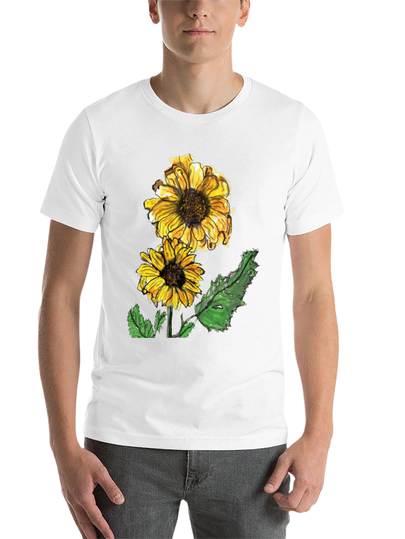 Black Sunflower Graphic Tee - Casual Black T-Shirt view 14