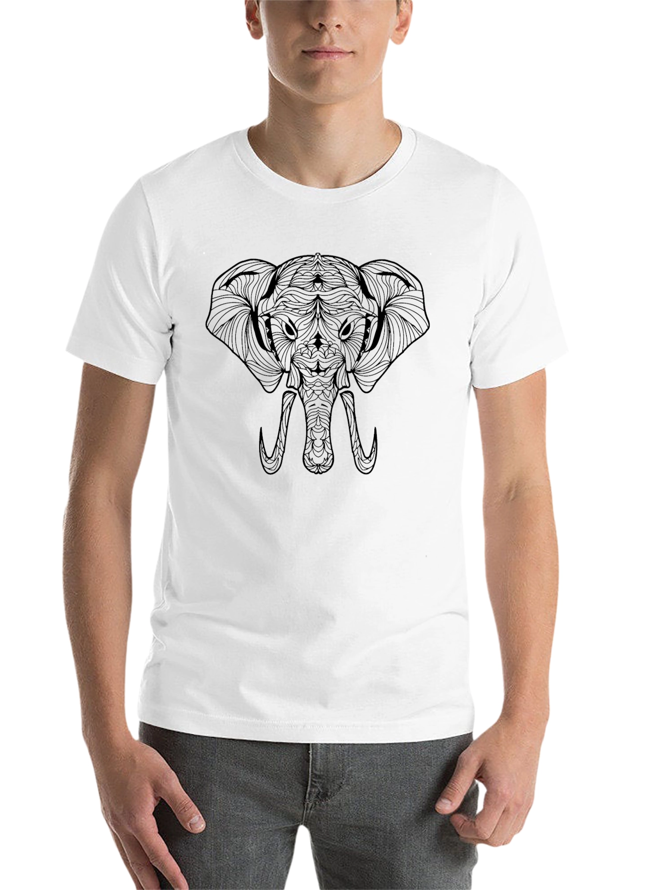 Black Elephant Graphic Tee - Stylish Menswear - 14