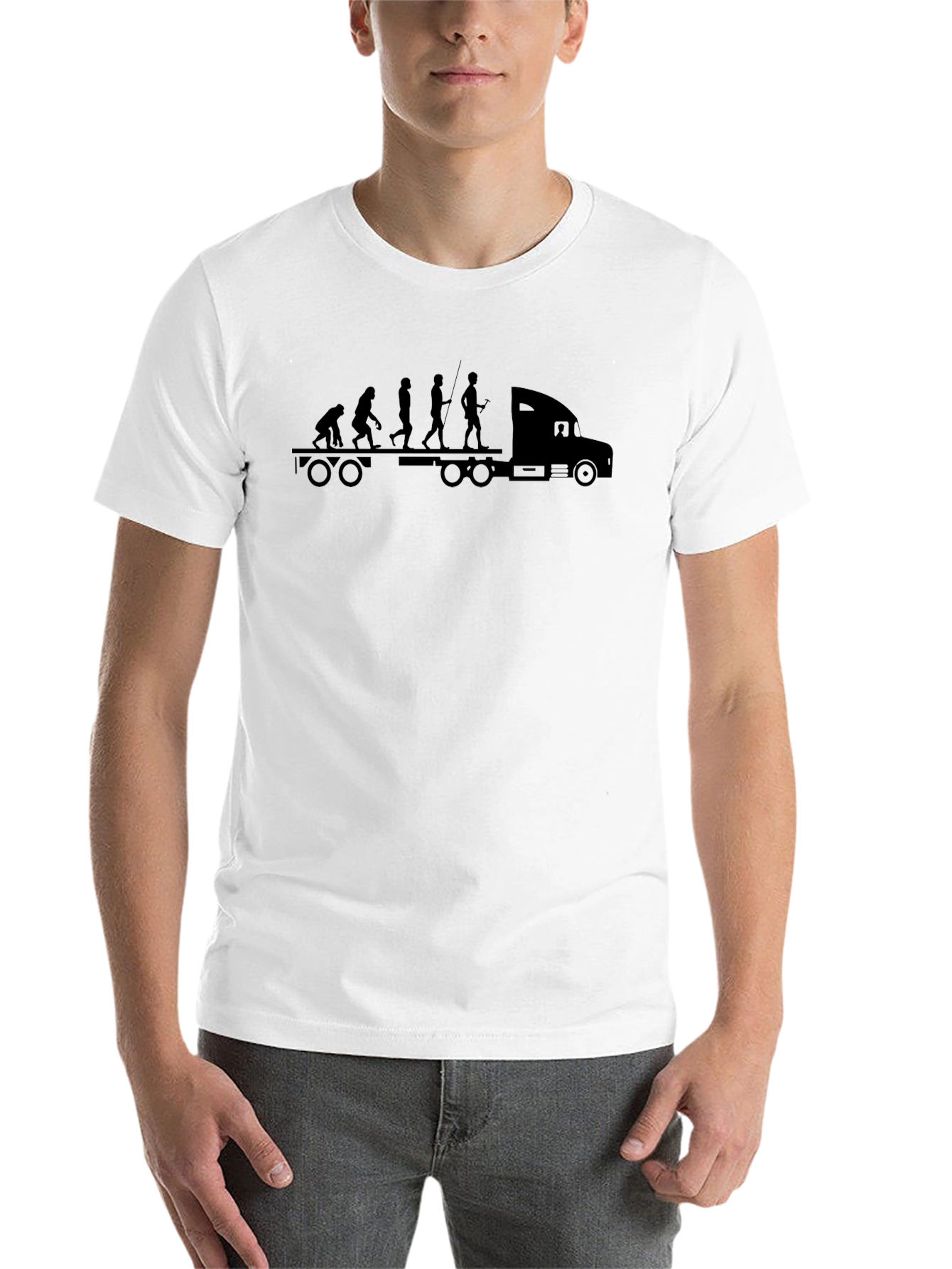 Black Truck Evolution T-Shirt - Black Crew Neck view 14