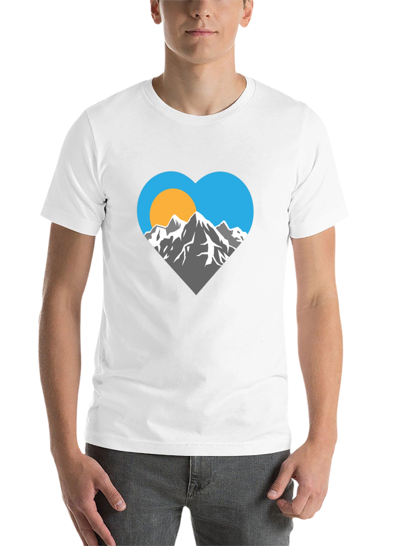 Black Mountain Heart Graphic T-Shirt view 14