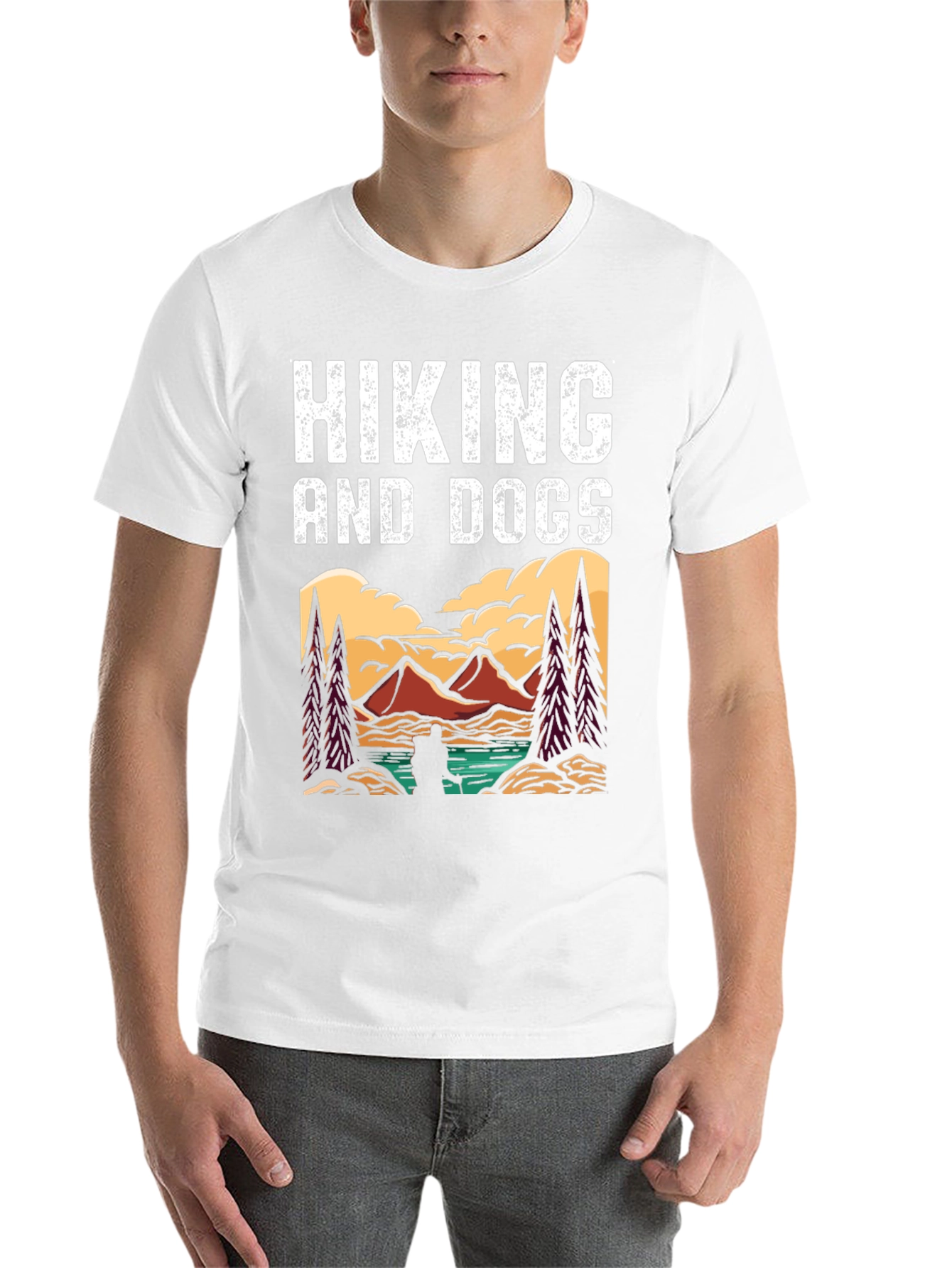 Black Hiking and Dogs Graphic Tee view 14