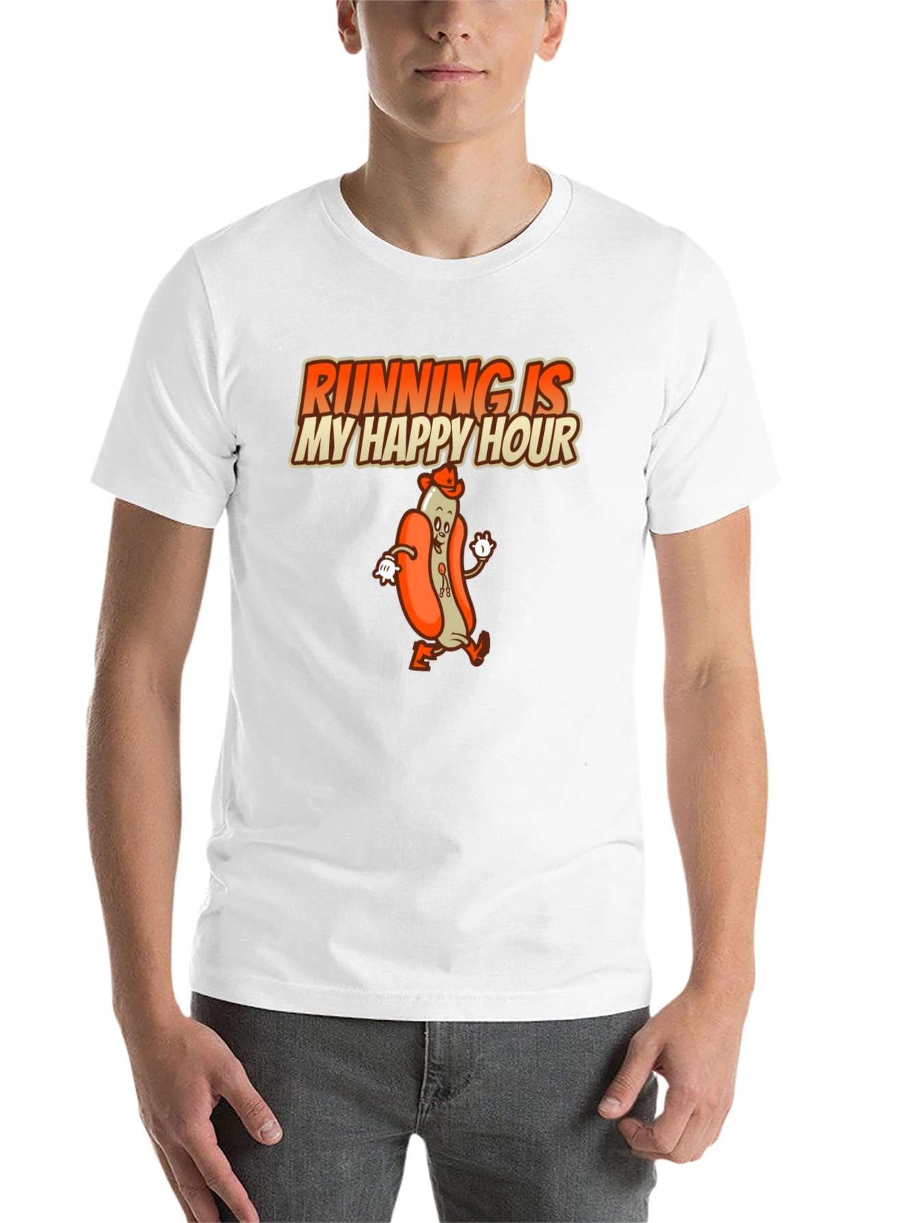 Black Running is My Happy Hour T-Shirt view 14