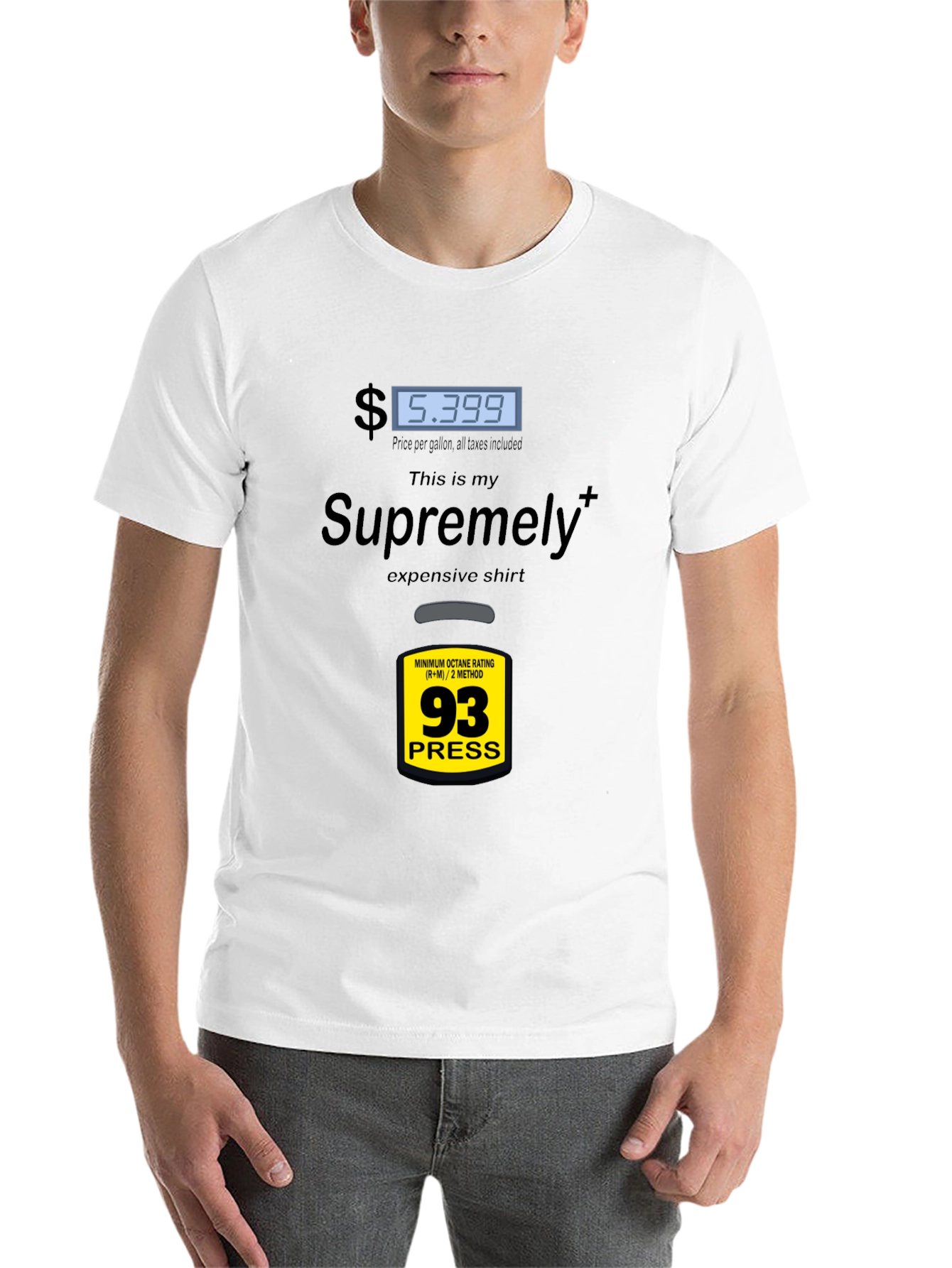 Black Supremely Expensive Gas Price T-Shirt view 14