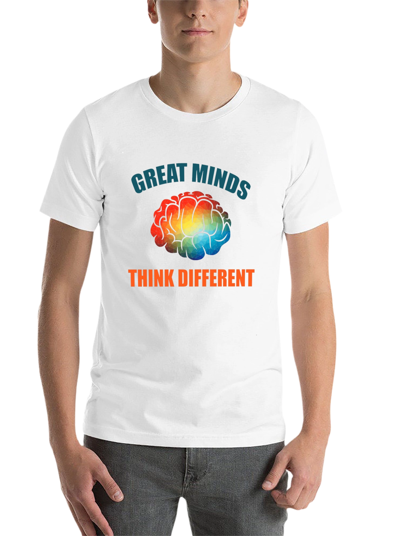Black Great Minds Think Different Graphic T-Shirt view 14