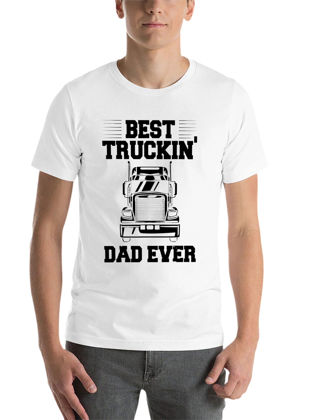 Black Best Truckin' Dad Ever T-Shirt - Black view 14