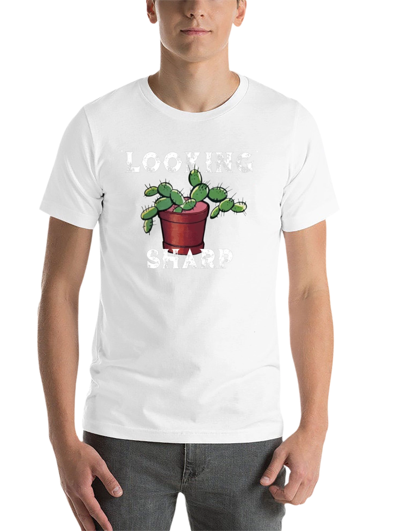 Black Looking Sharp Cactus T-Shirt view 14