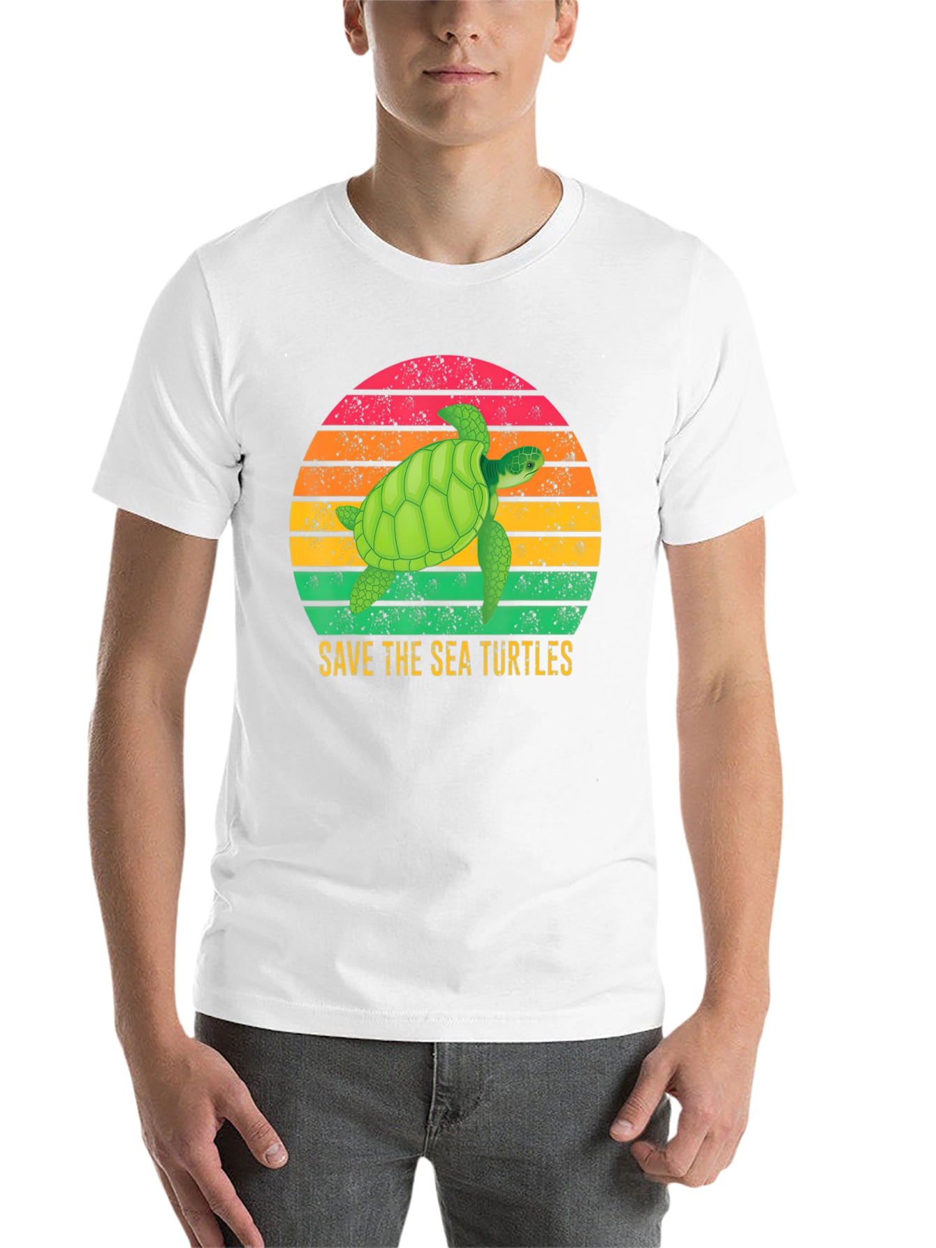 Black Save The Sea Turtles T-Shirt view 14