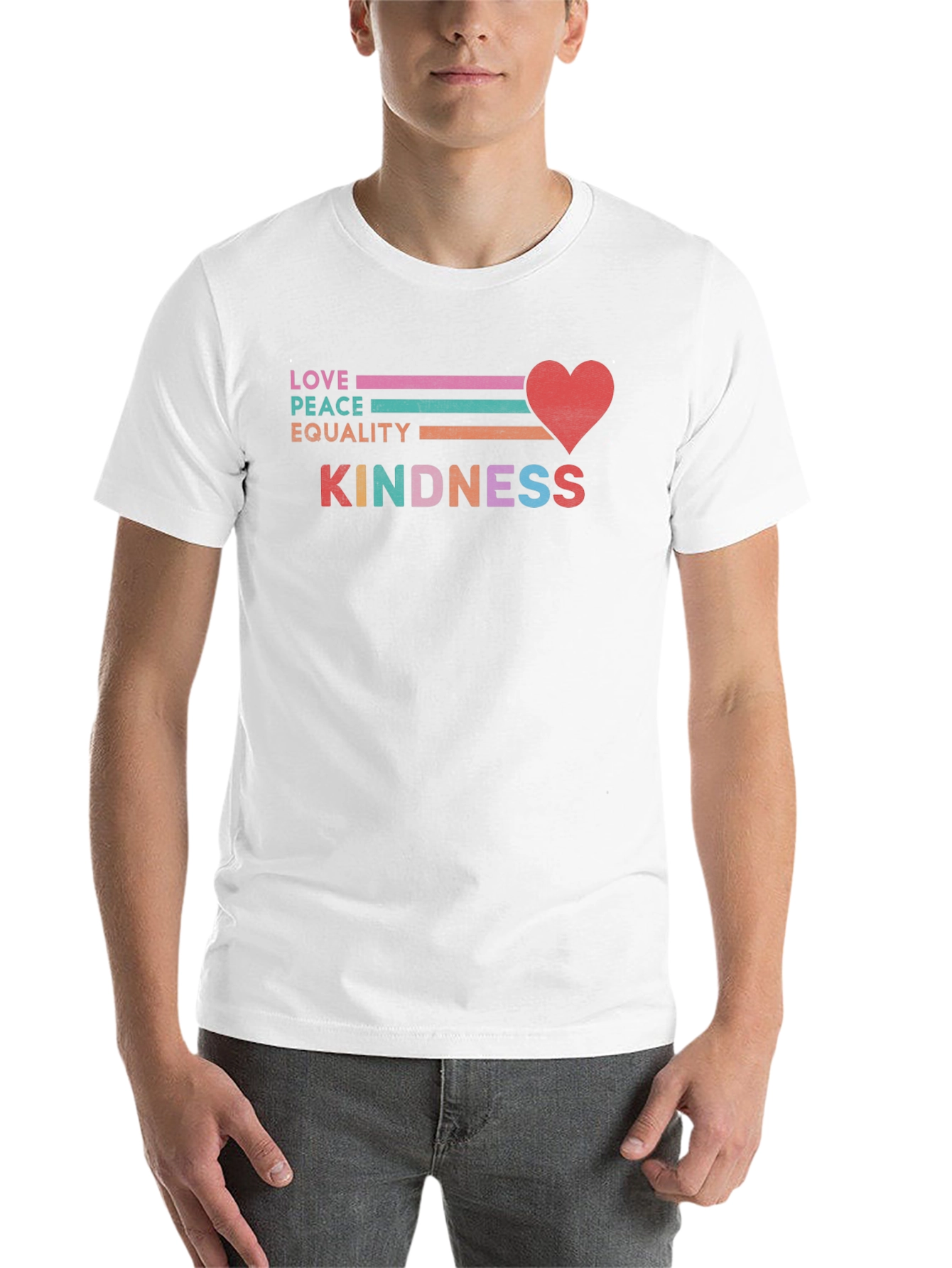Black Love Peace Equality Kindness T-Shirt view 14