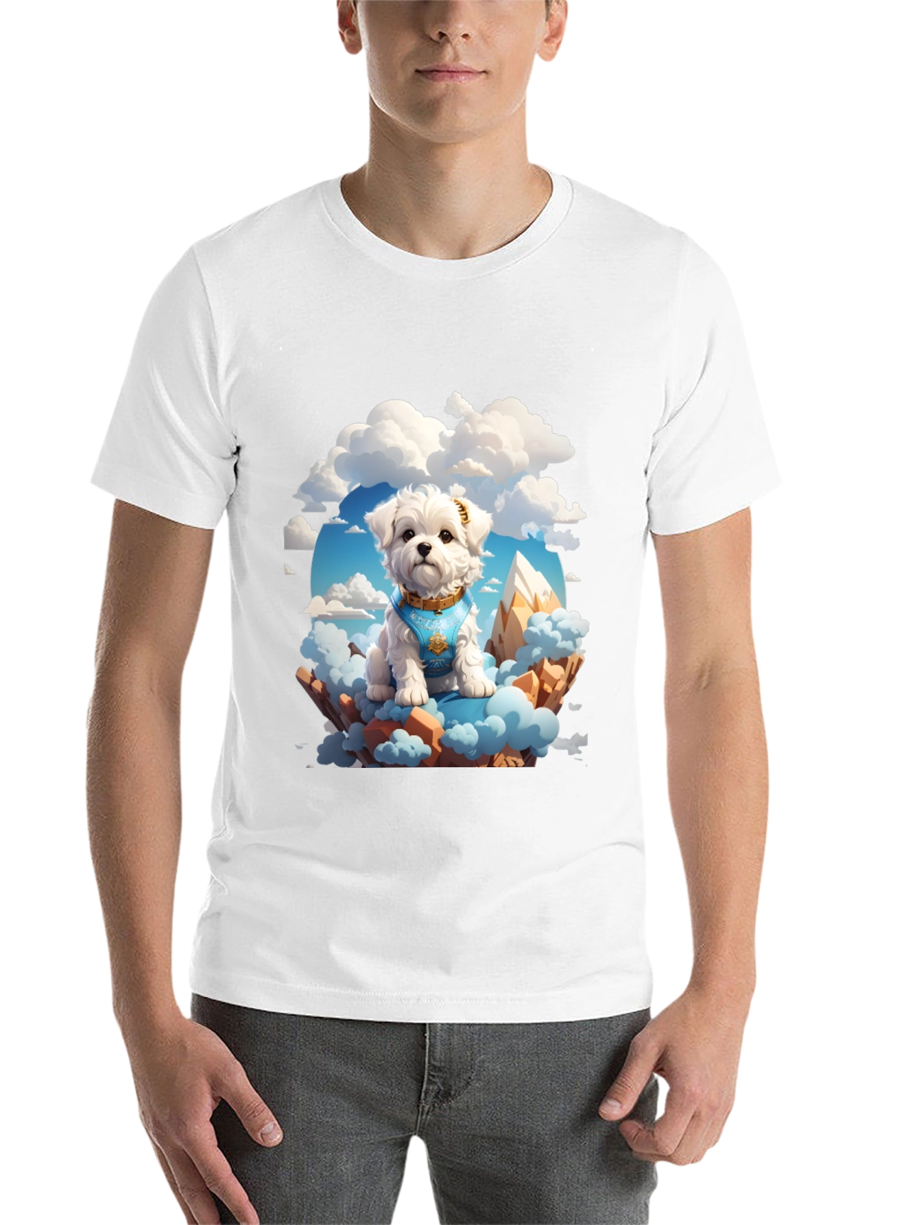 Black Dog in the Clouds T-Shirt view 14