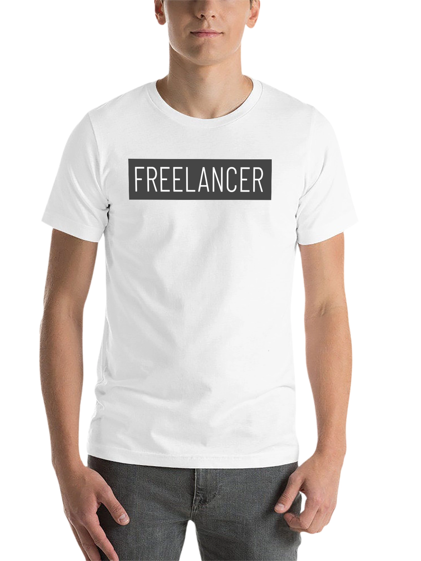 Black Freelancer Graphic Tee - Soft Cotton Black Shirt view 14