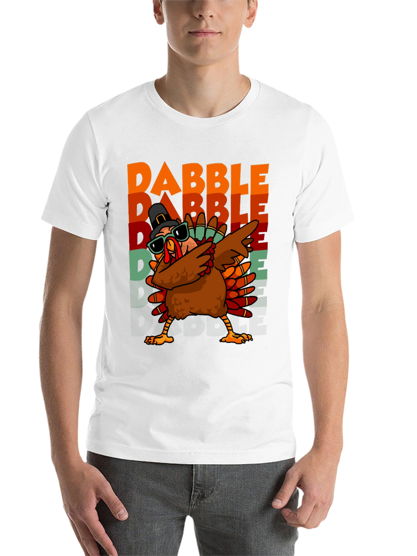 Black Dabble Turkey Graphic T-Shirt Thanksgiving view 14