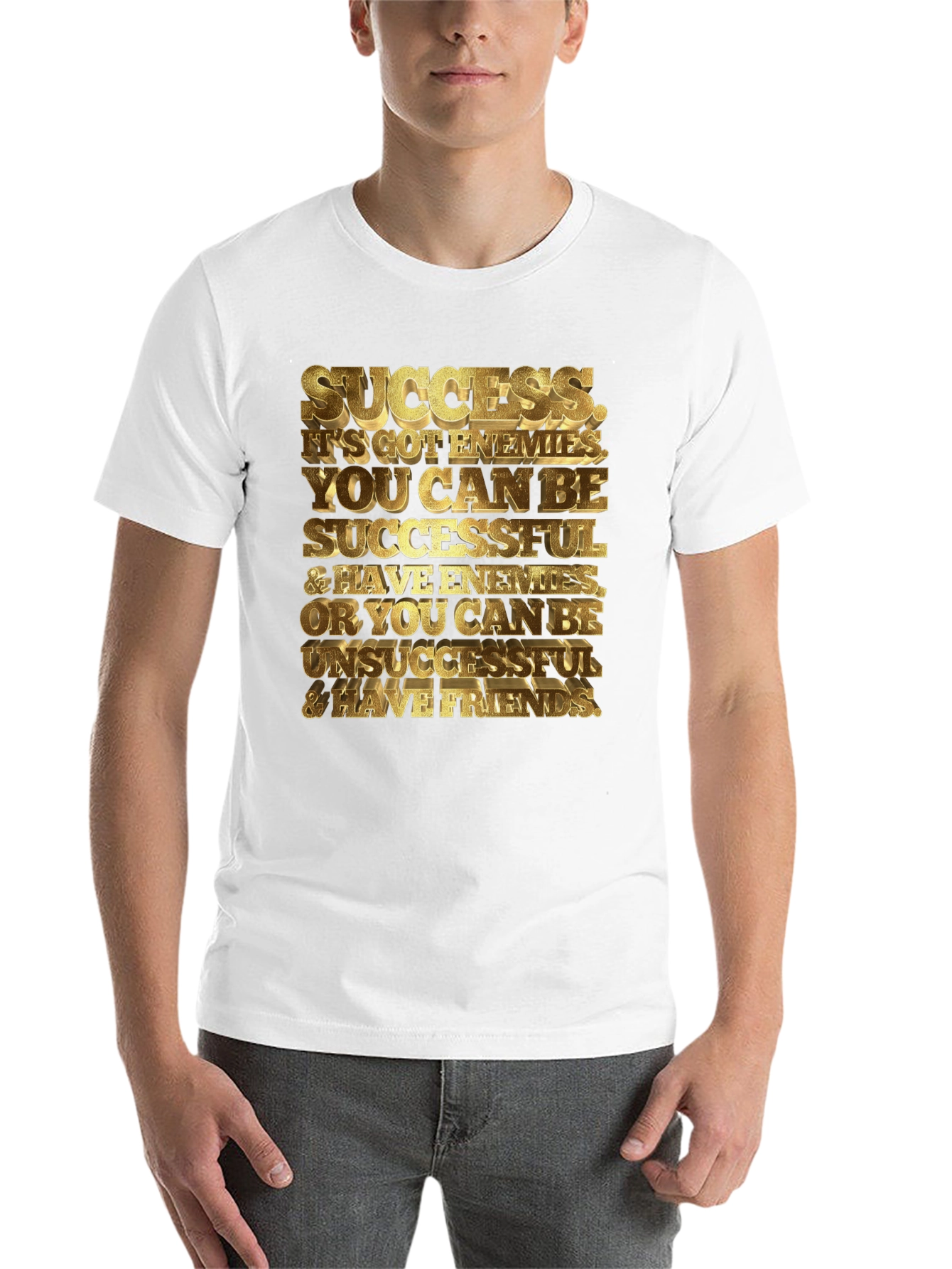 Black Success Motivational Black Graphic T-Shirt view 14