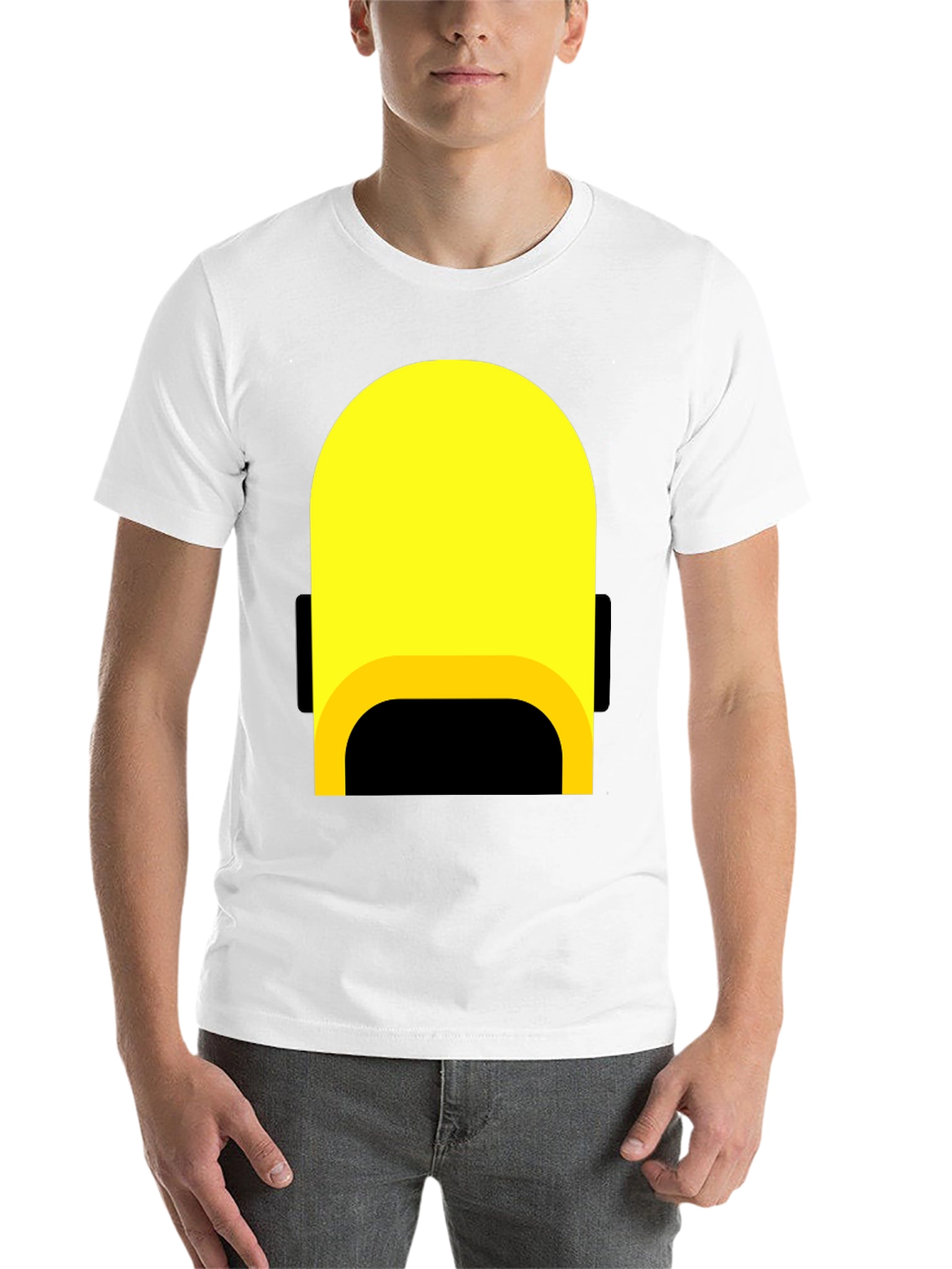 Black Minimalist Character Graphic T-Shirt view 14