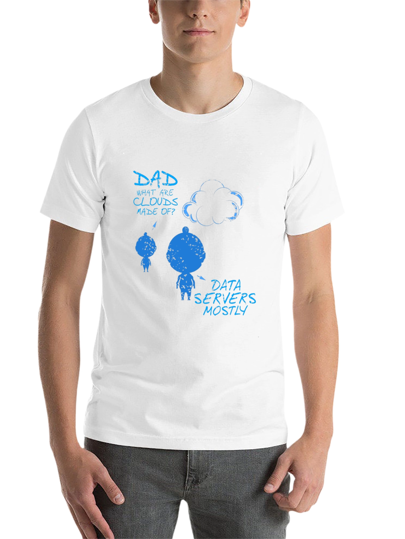 Black Dad What are Clouds Made Of? Graphic T-Shirt view 14