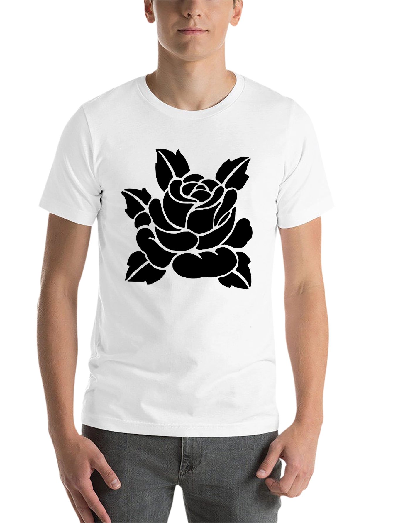 Black Black Rose Graphic Tee - Stylish Menswear view 14