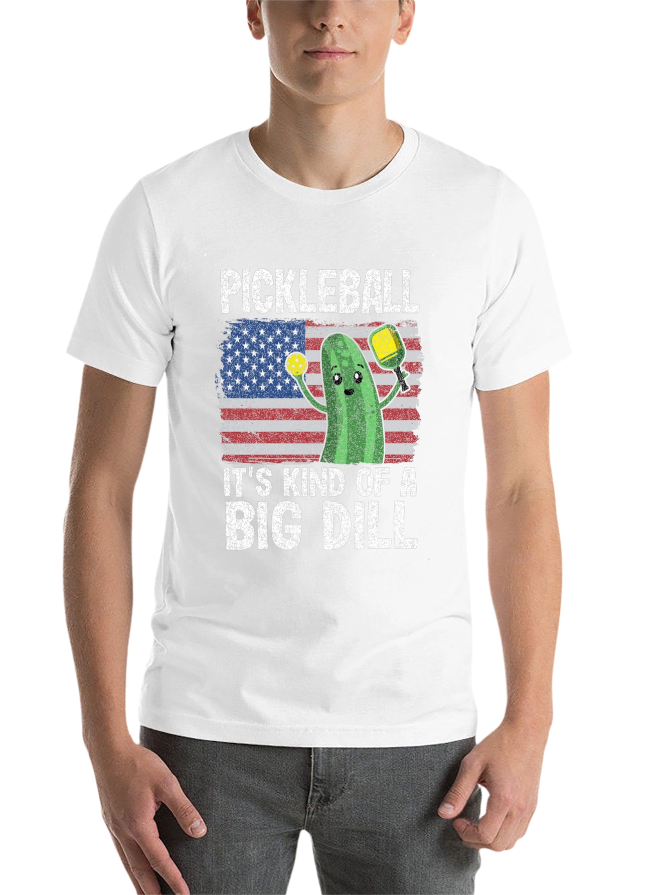 Black Pickleball Big Dill Graphic Tee view 14