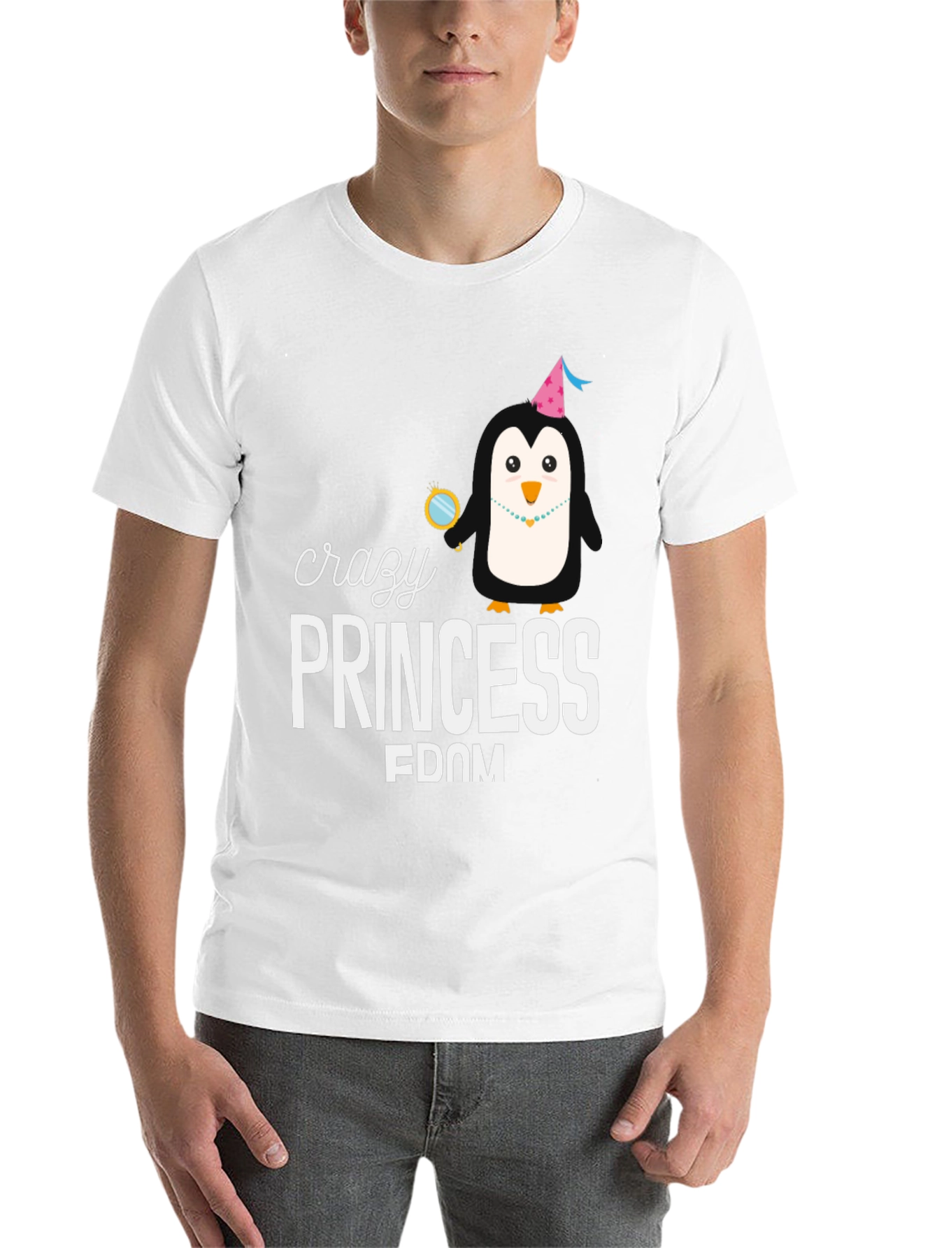Black Crazy Princess Penguin Graphic Tee view 14