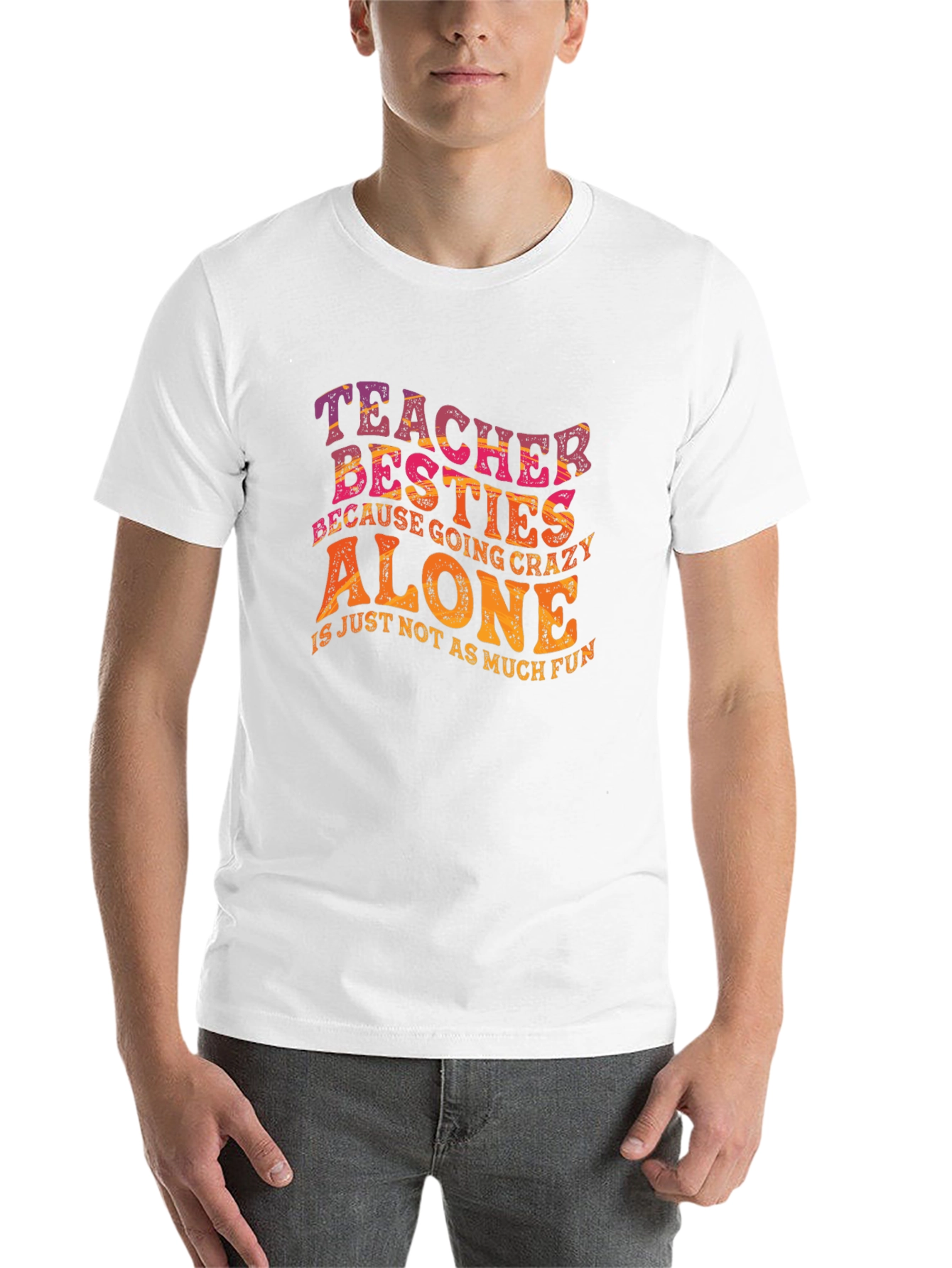 Teacher Besties Graphic T-Shirt - 14